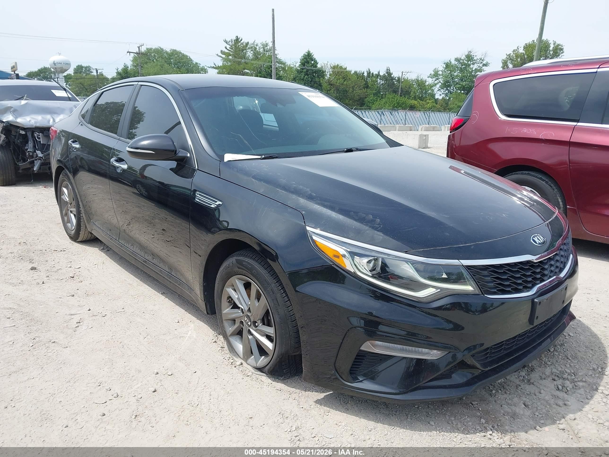 2019 Kia Optima S, VIN 5XXGT4L31KG313255 — Theft recovery