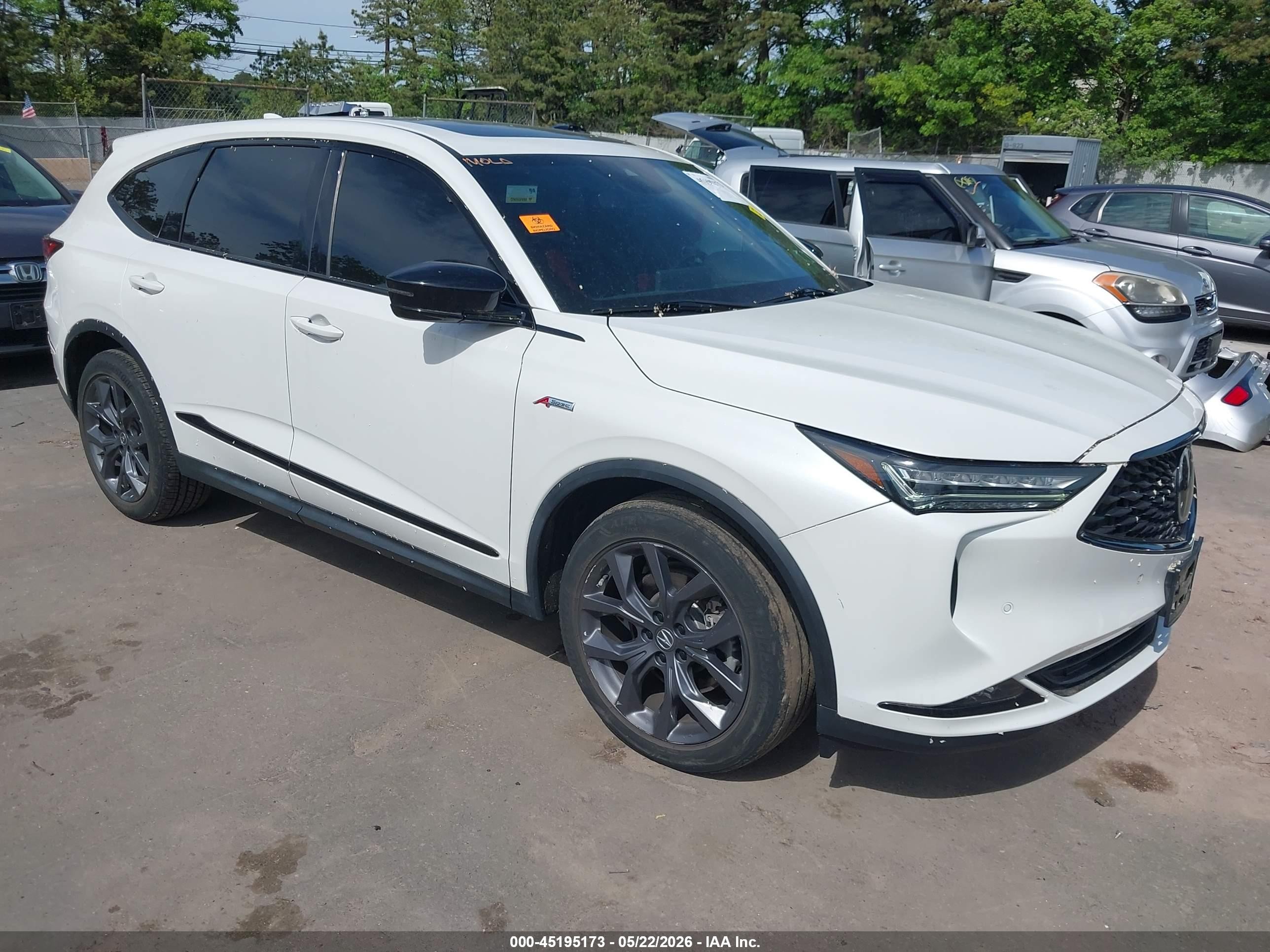 2022 Acura MDX w/A-Spec Package, VIN 5J8YE1H05NL023473 — Biohazard / chemical