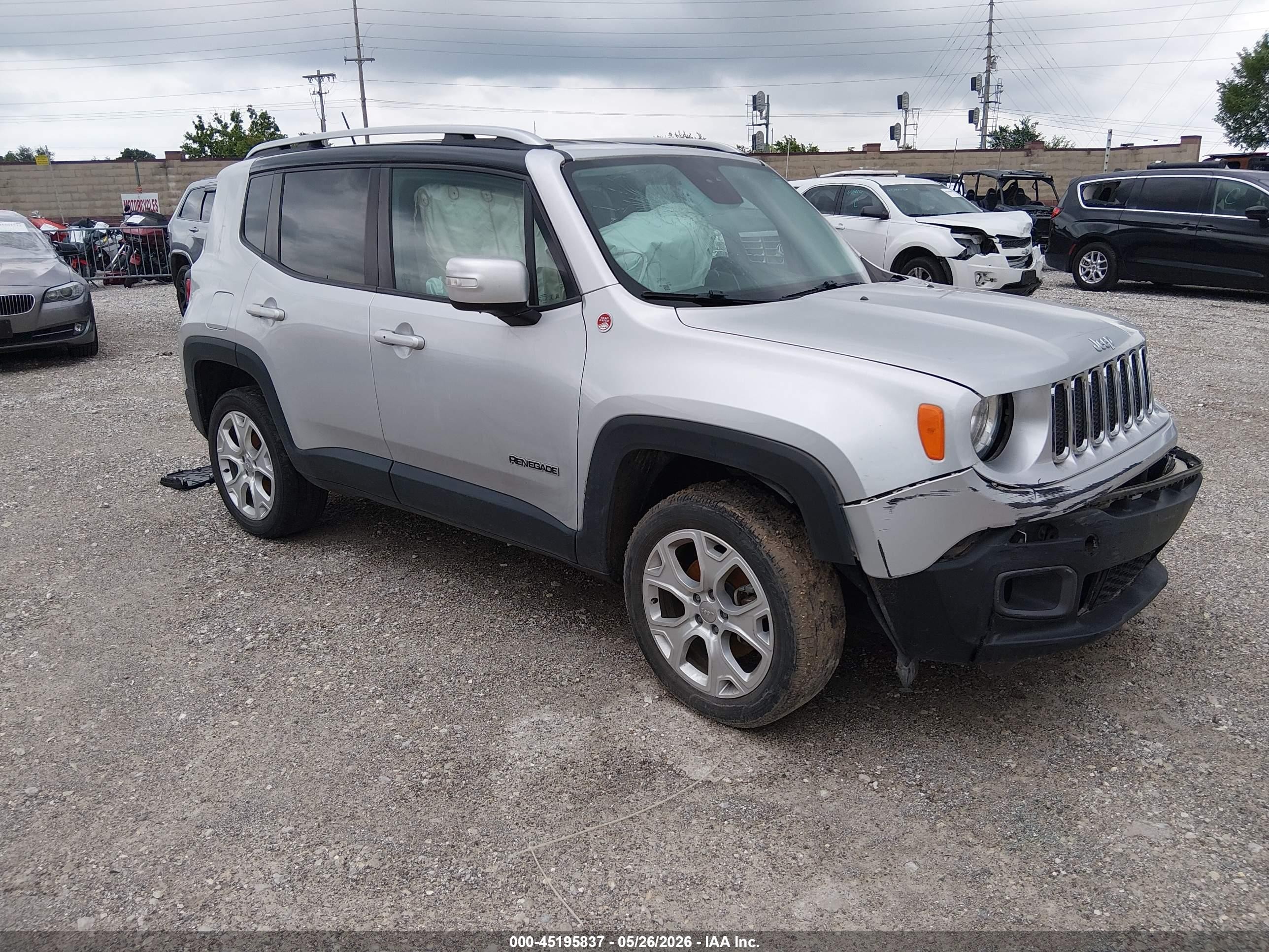 2017 Jeep Renegade Limited, VIN ZACCJBDB5HPE50895 — Front end