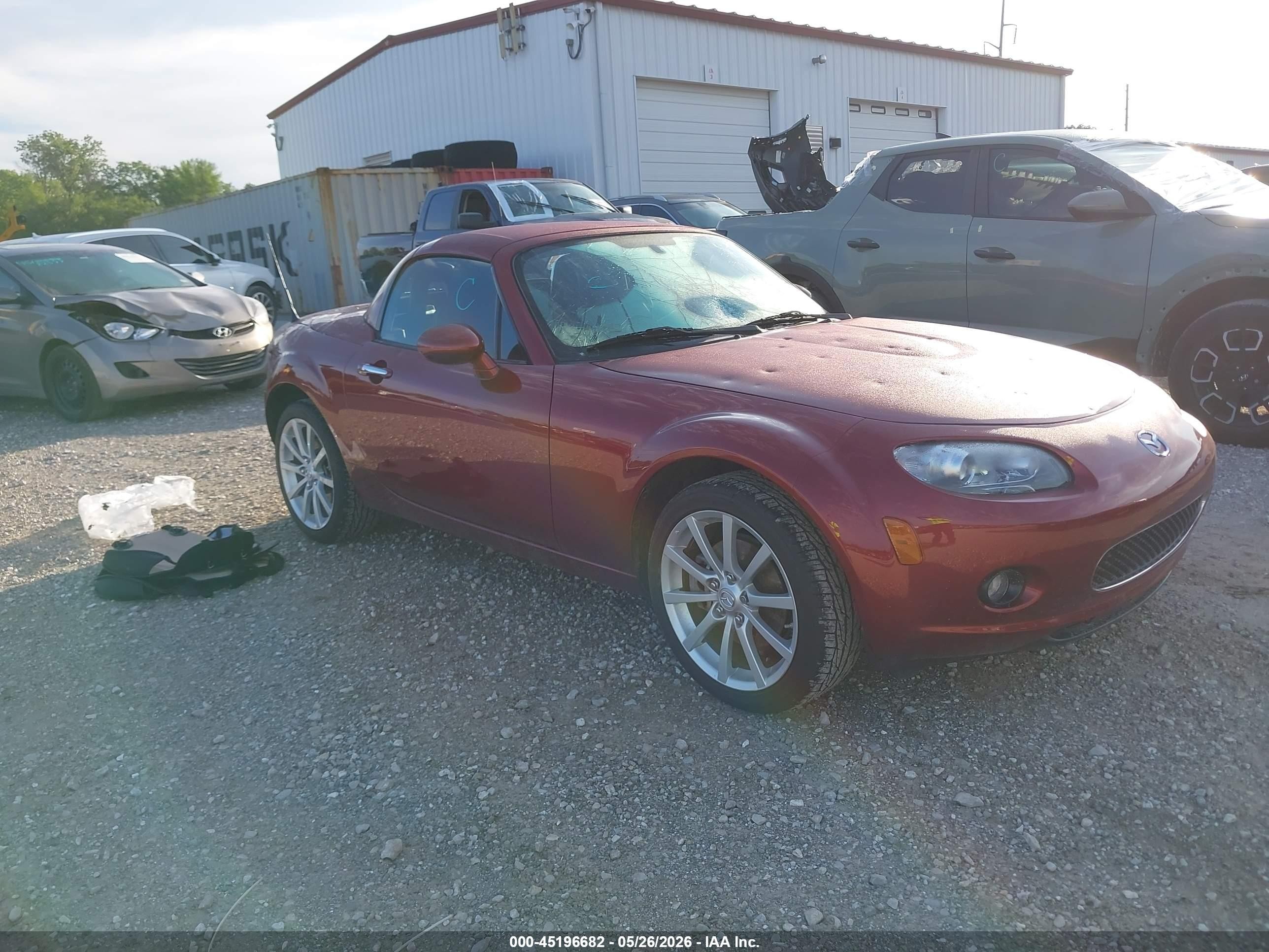 2008 Mazda MX-5 Miata Sport, VIN JM1NC26F180156113 — Hail