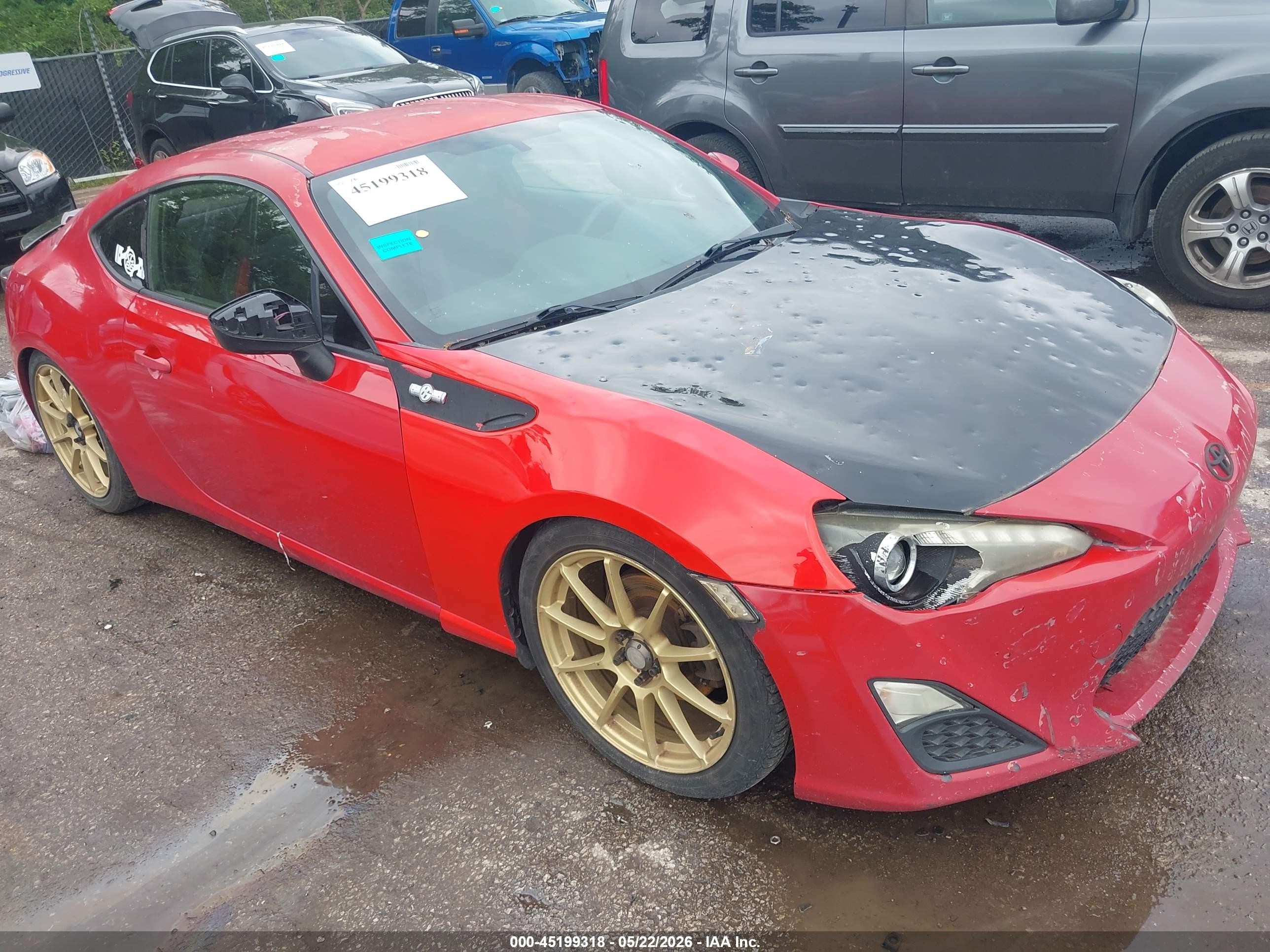 2013 Scion FR-S, VIN JF1ZNAA18D2703397 — Hail