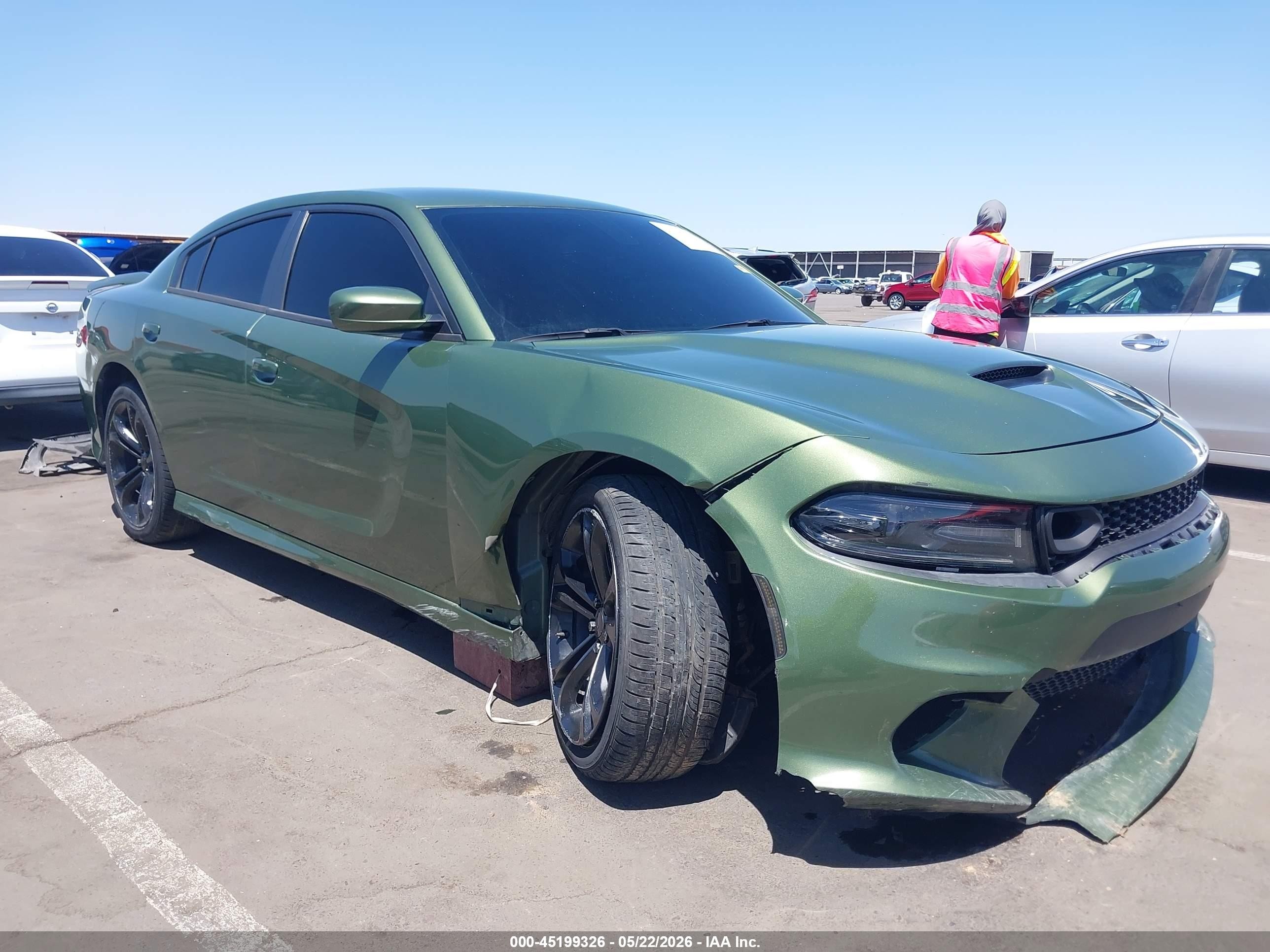2021 Dodge Charger GT, VIN 2C3CDXHG8MH616692 — Front end