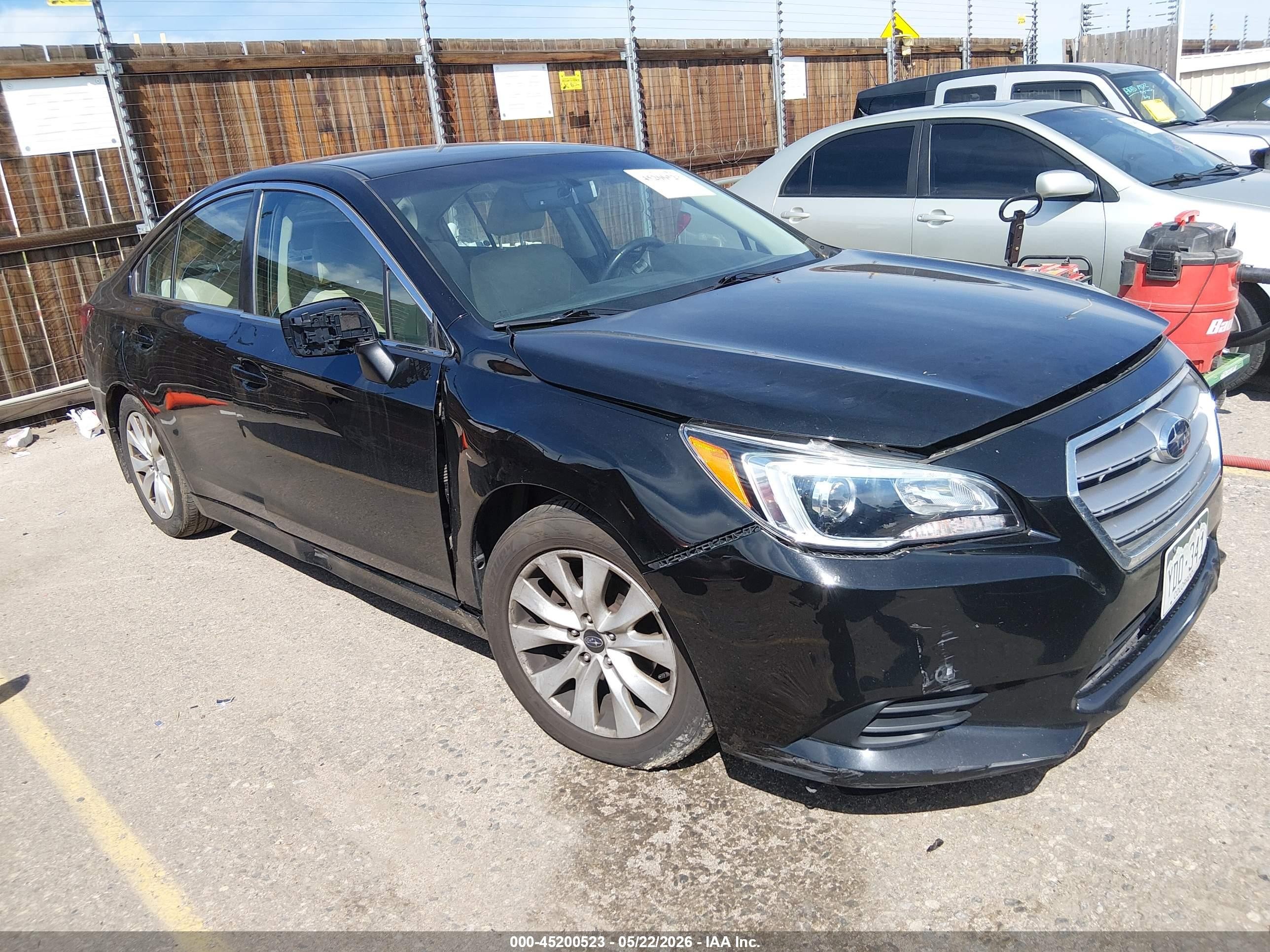 2017 Subaru Legacy Premium, VIN 4S3BNAC64H3057358 — Front end