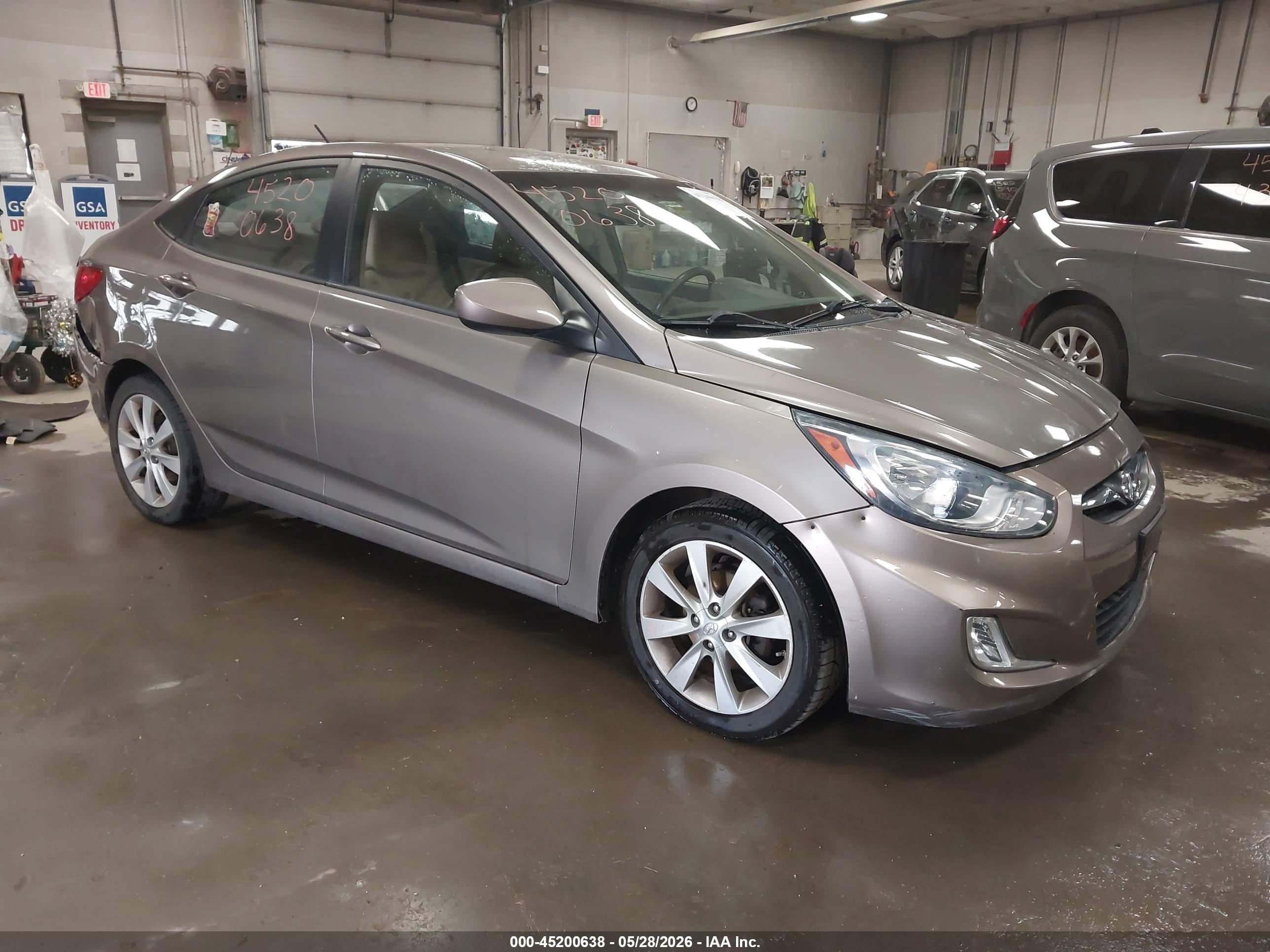 2012 Hyundai Accent GLS, VIN KMHCU4AE5CU211934 — Rear end