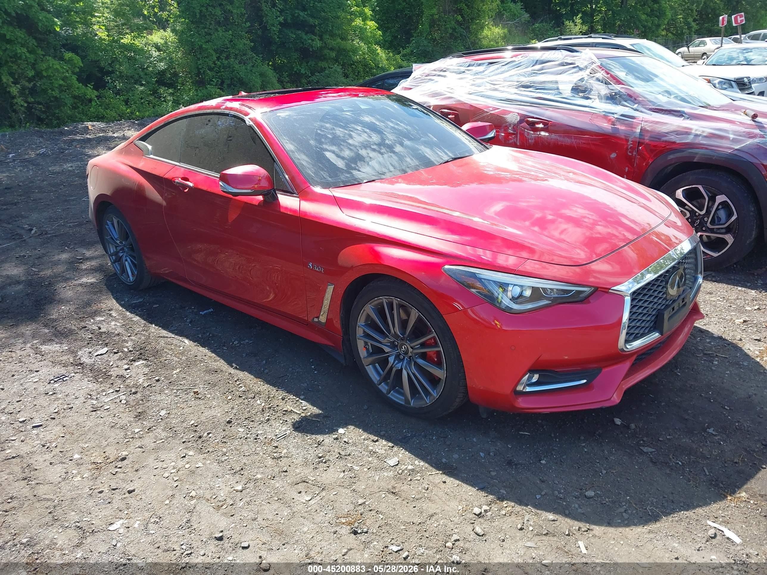 2017 Infiniti Q60 Red Sport 400, VIN JN1FV7EL9HM701389 — Stripped