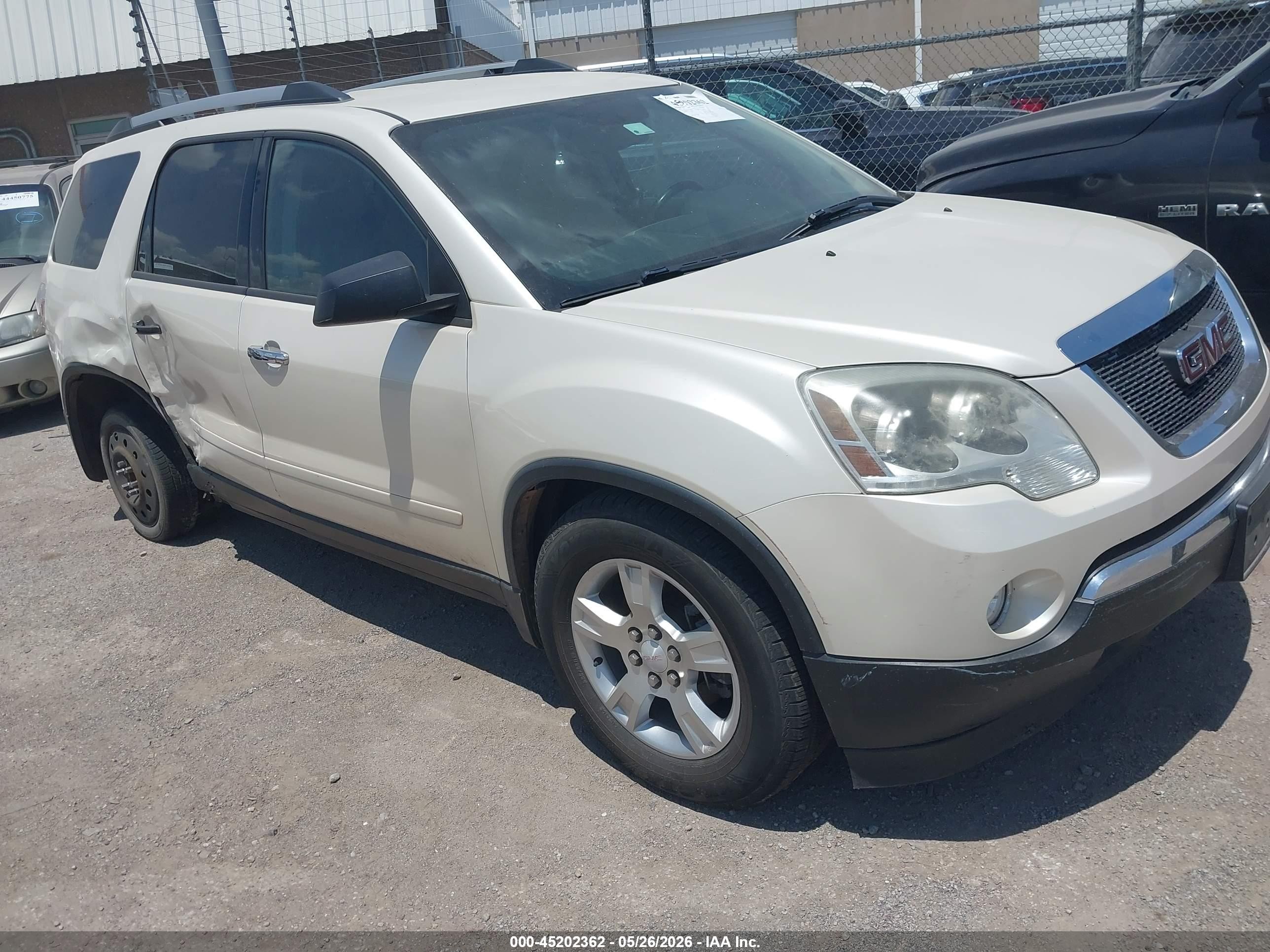 2011 GMC Acadia SLE, VIN 1GKKRPED3BJ216543 — Зад