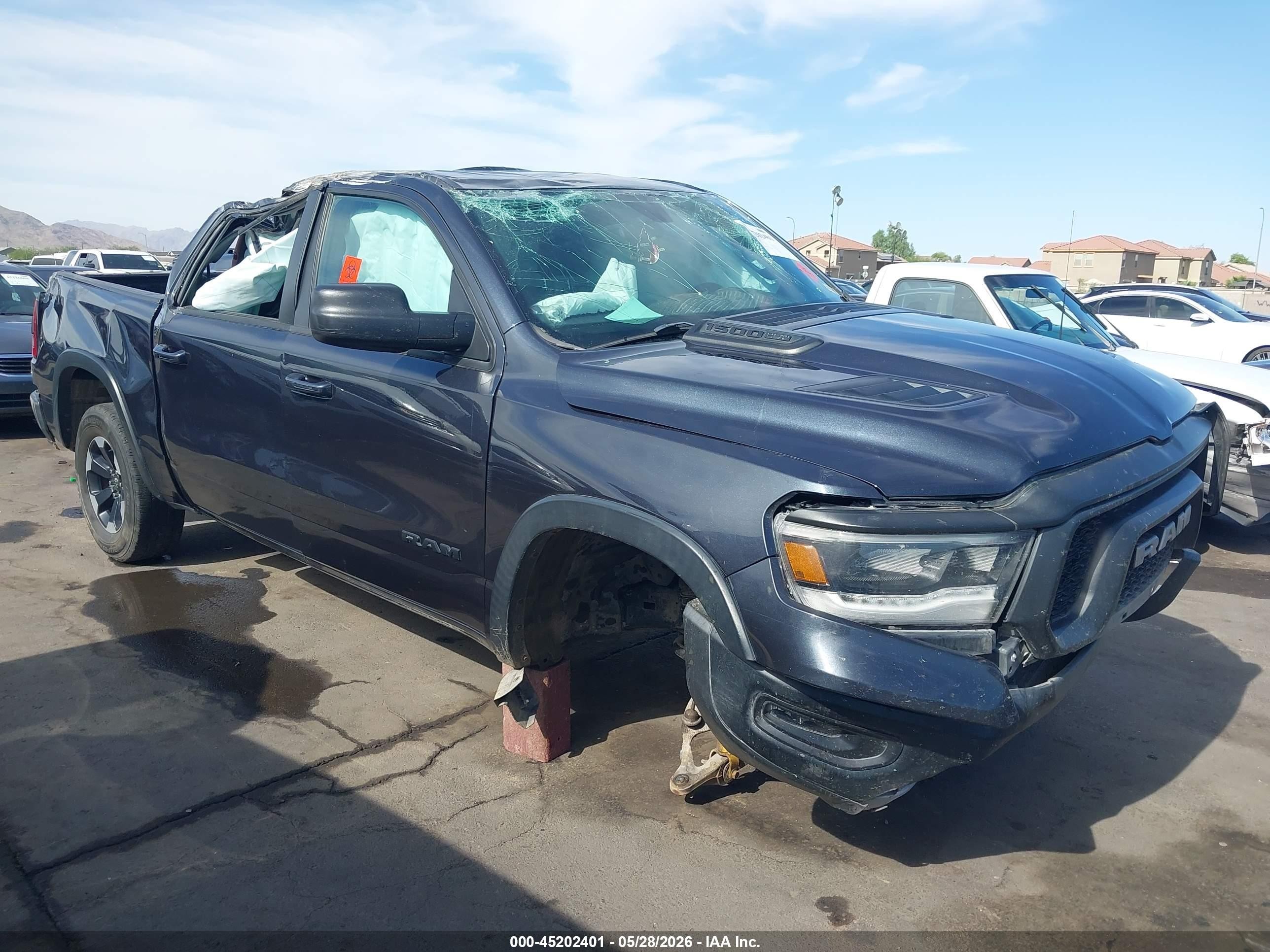 2019 Ram 1500 Rebel, VIN 1C6SRFLT1KN692872 — Rollover