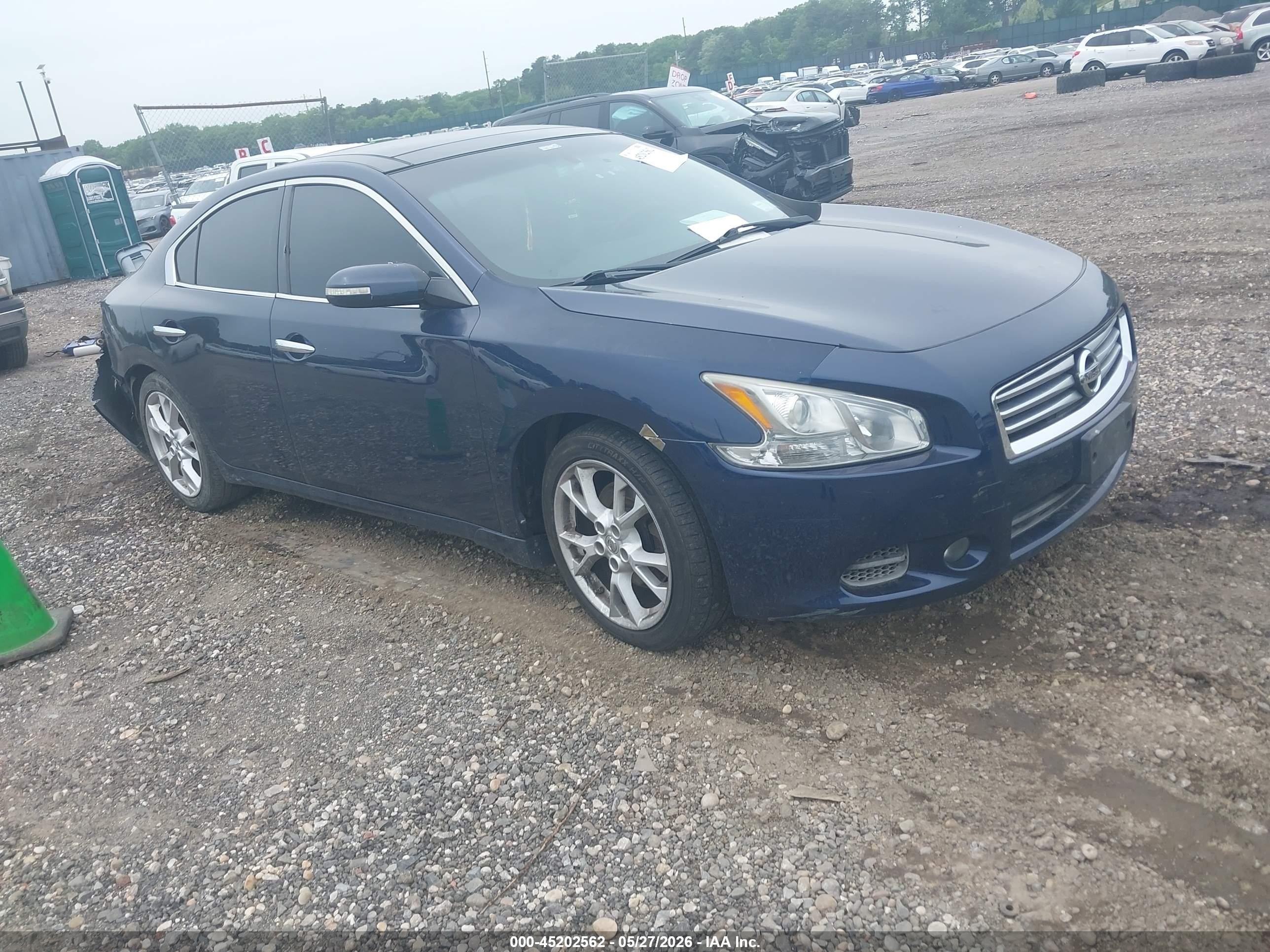 2012 Nissan Maxima SV, VIN 1N4AA5AP6CC857166 — Зад
