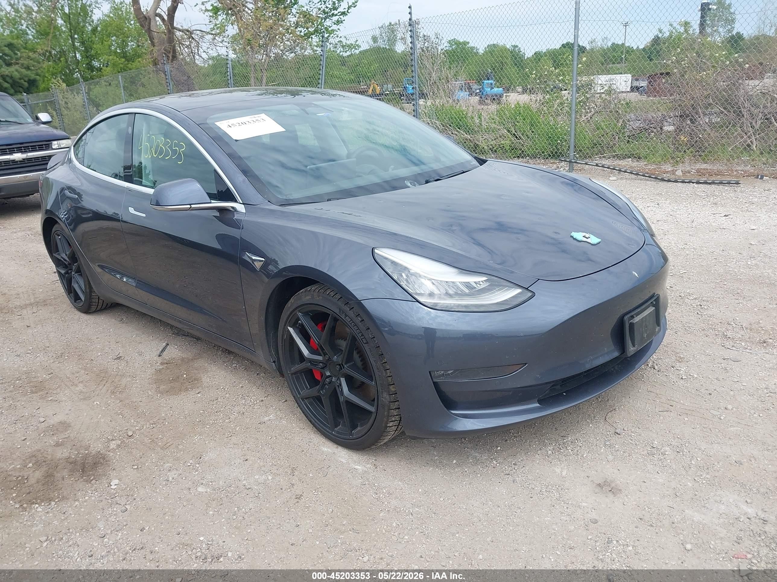 2020 Tesla Model 3 Performance, VIN 5YJ3E1ECXLF713534 — Water / flood