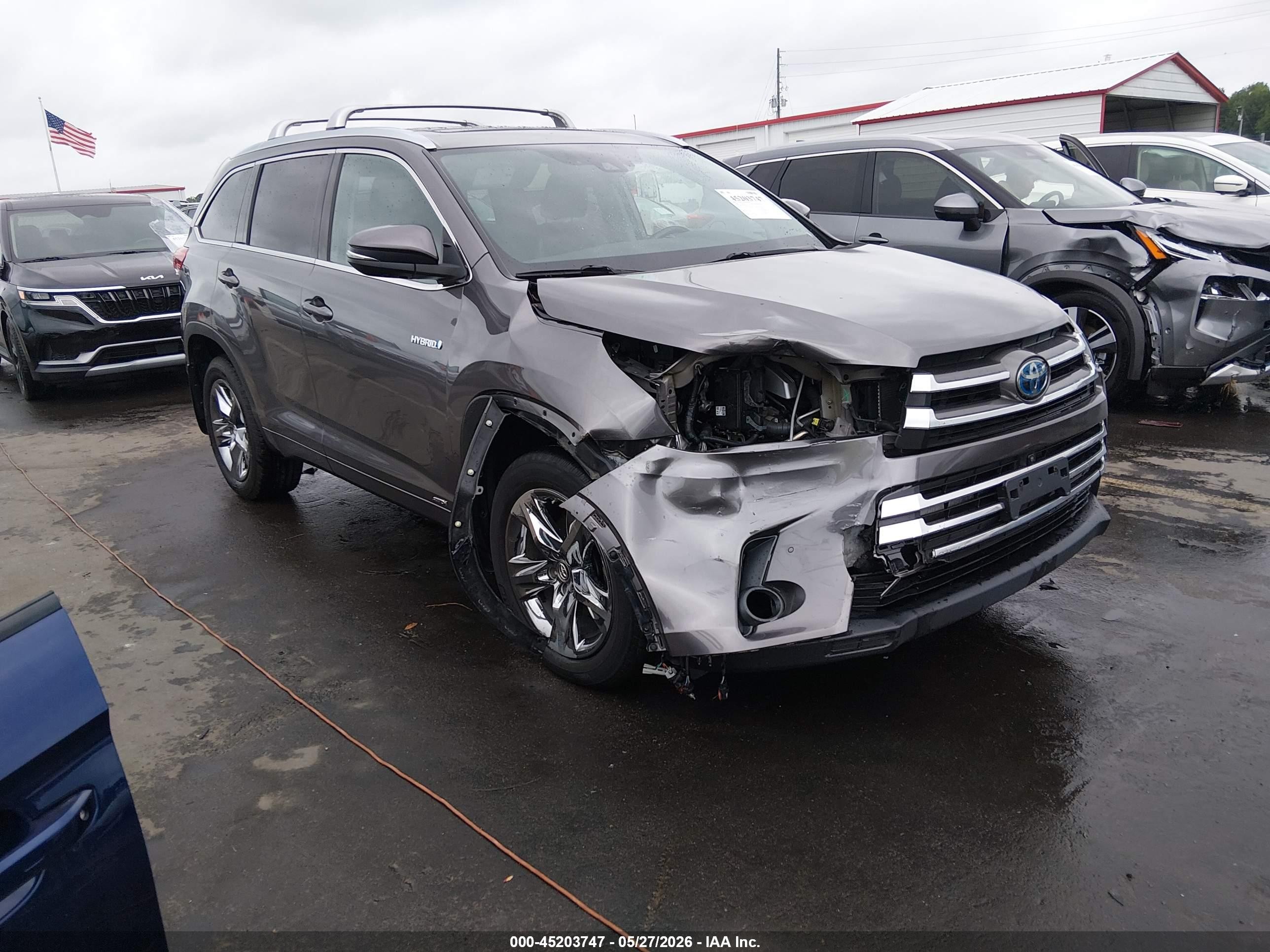 2018 Toyota Highlander Hybrid Limited, VIN 5TDDGRFH9JS047458 — Front end