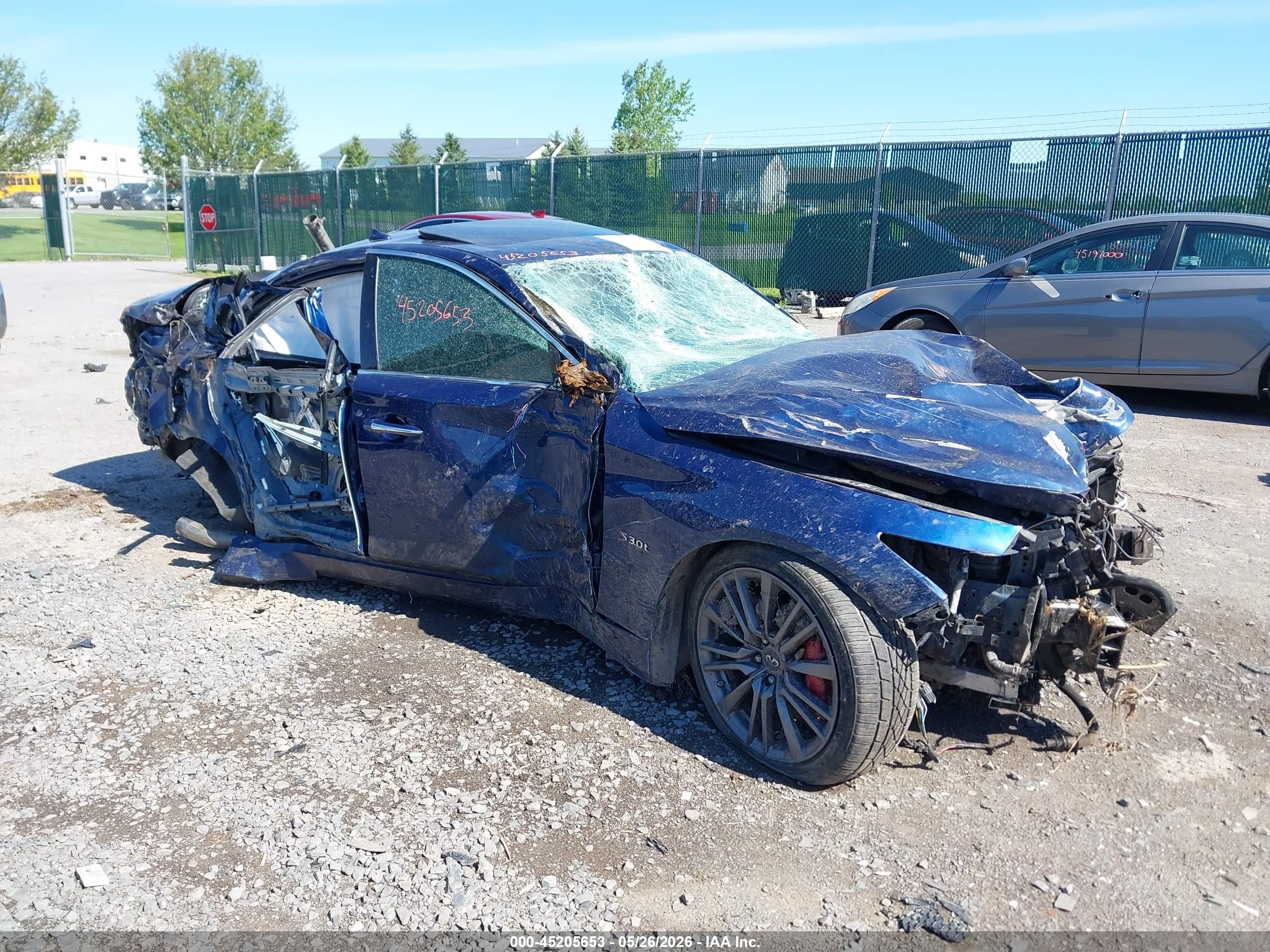 2017 Infiniti Q50 Red Sport 400, VIN JN1FV7AR5HM870707 — Rollover