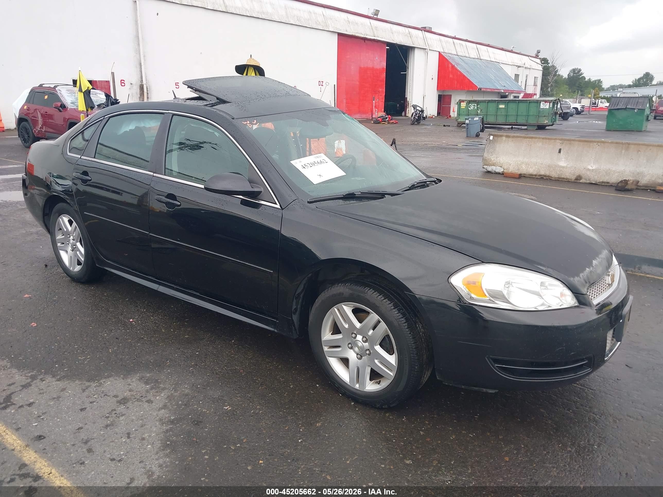 2014 Chevrolet Impala LT, VIN 2G1WB5E36E1169724 — Roof