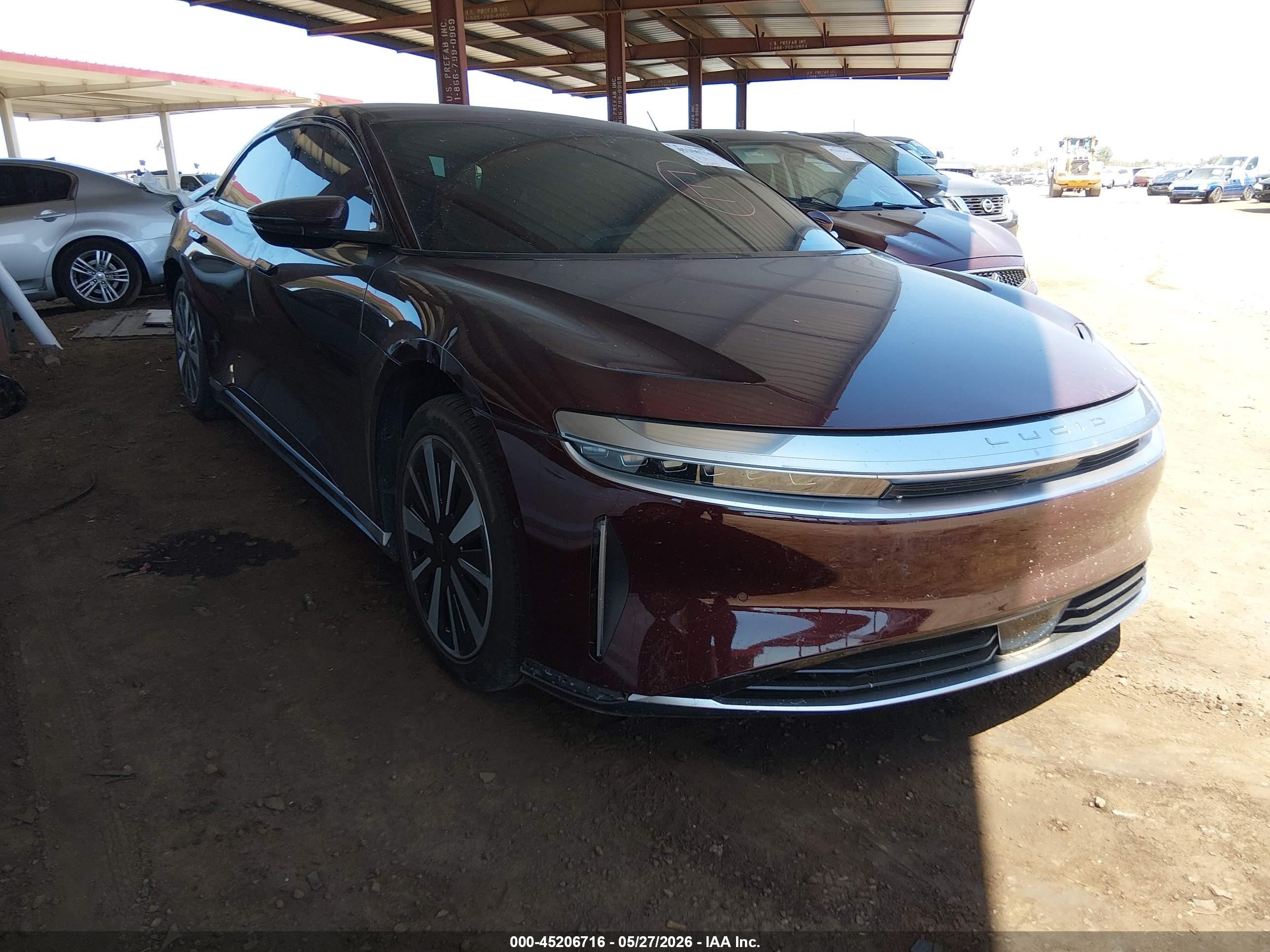 2023 Lucid Air Pure, VIN 50EA1PFA9PA007068 — Rear end