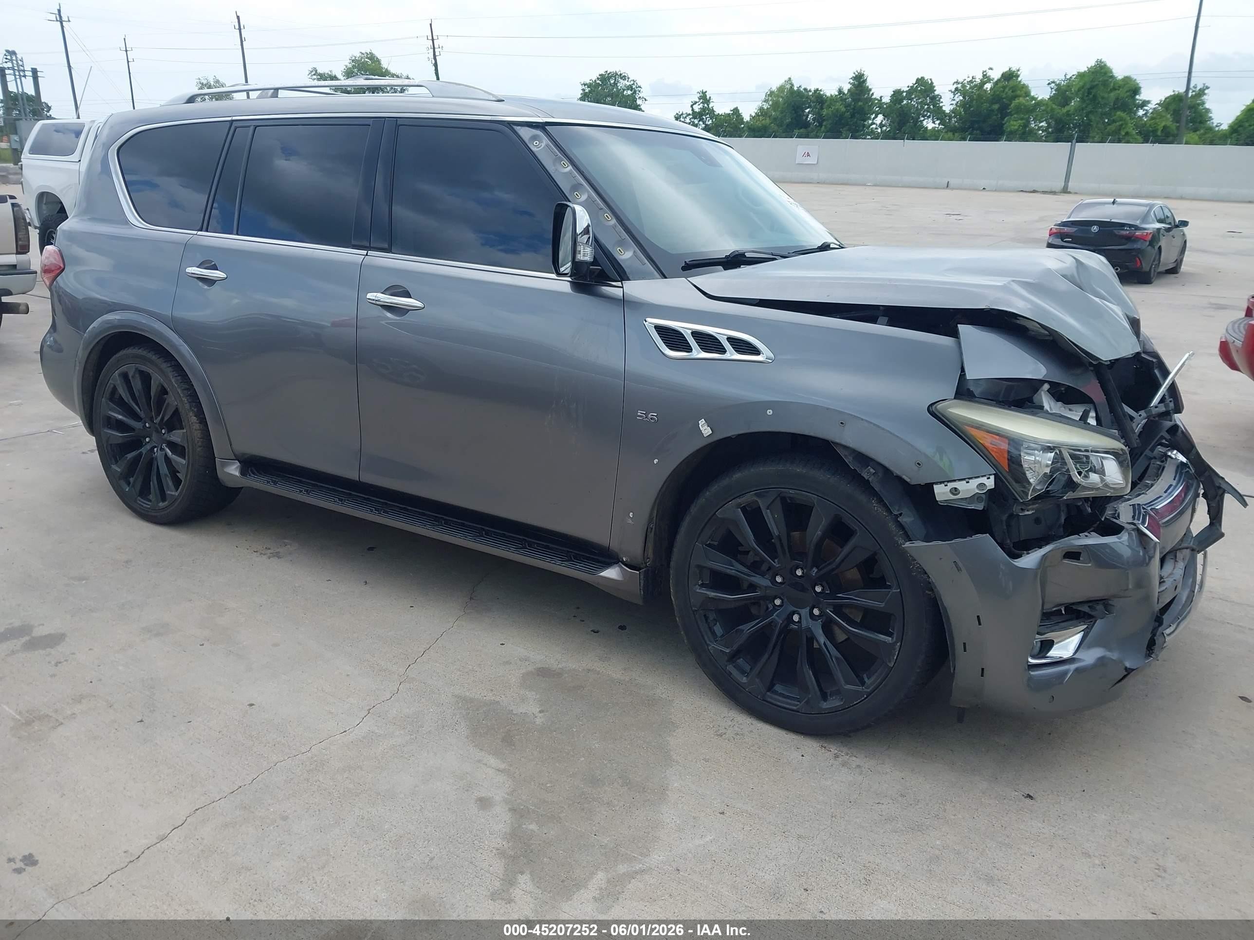 2015 Infiniti QX80, VIN JN8AZ2ND9F9770224 — Front end