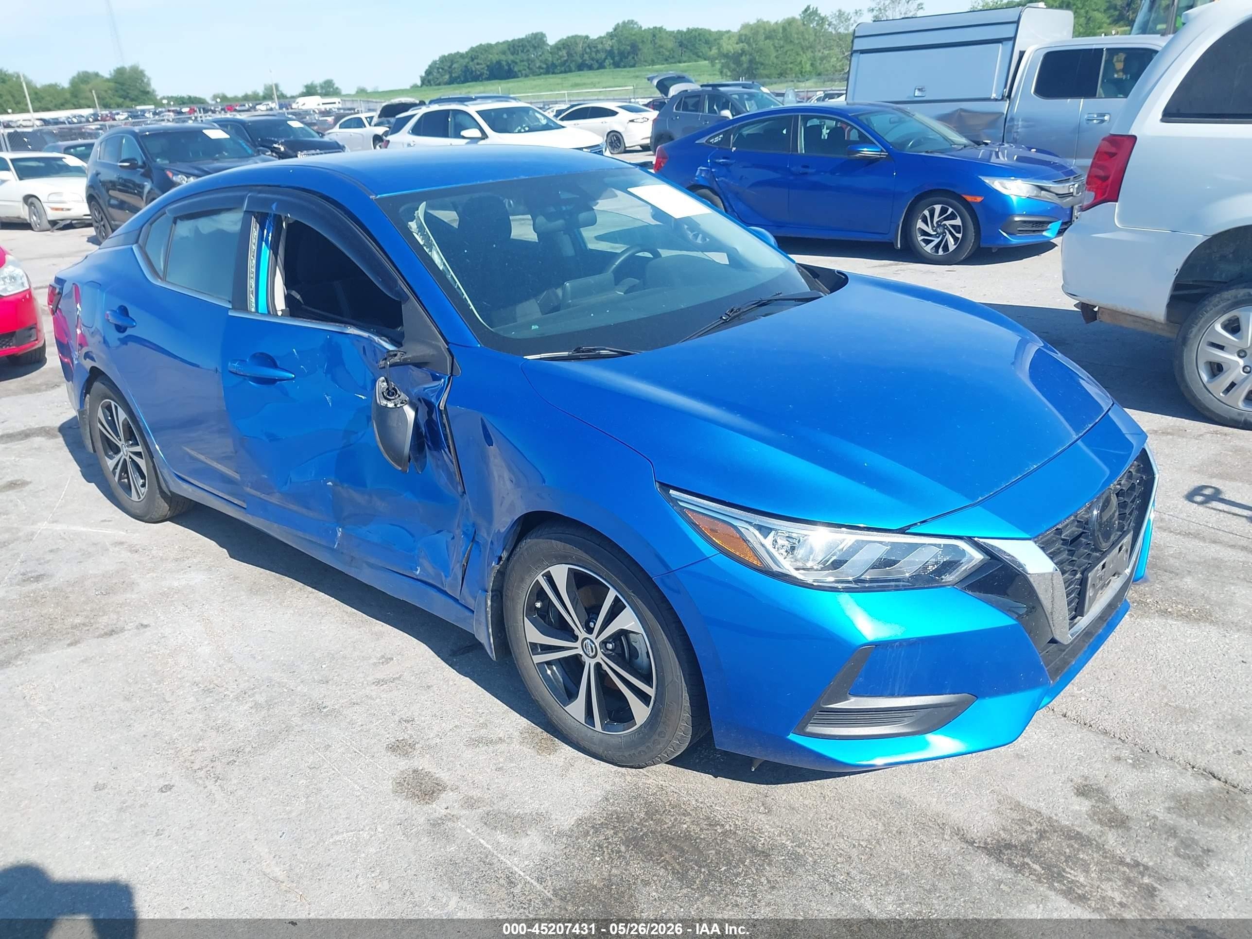 2020 Nissan Sentra SV, VIN 3N1AB8CV3LY302514 — Side