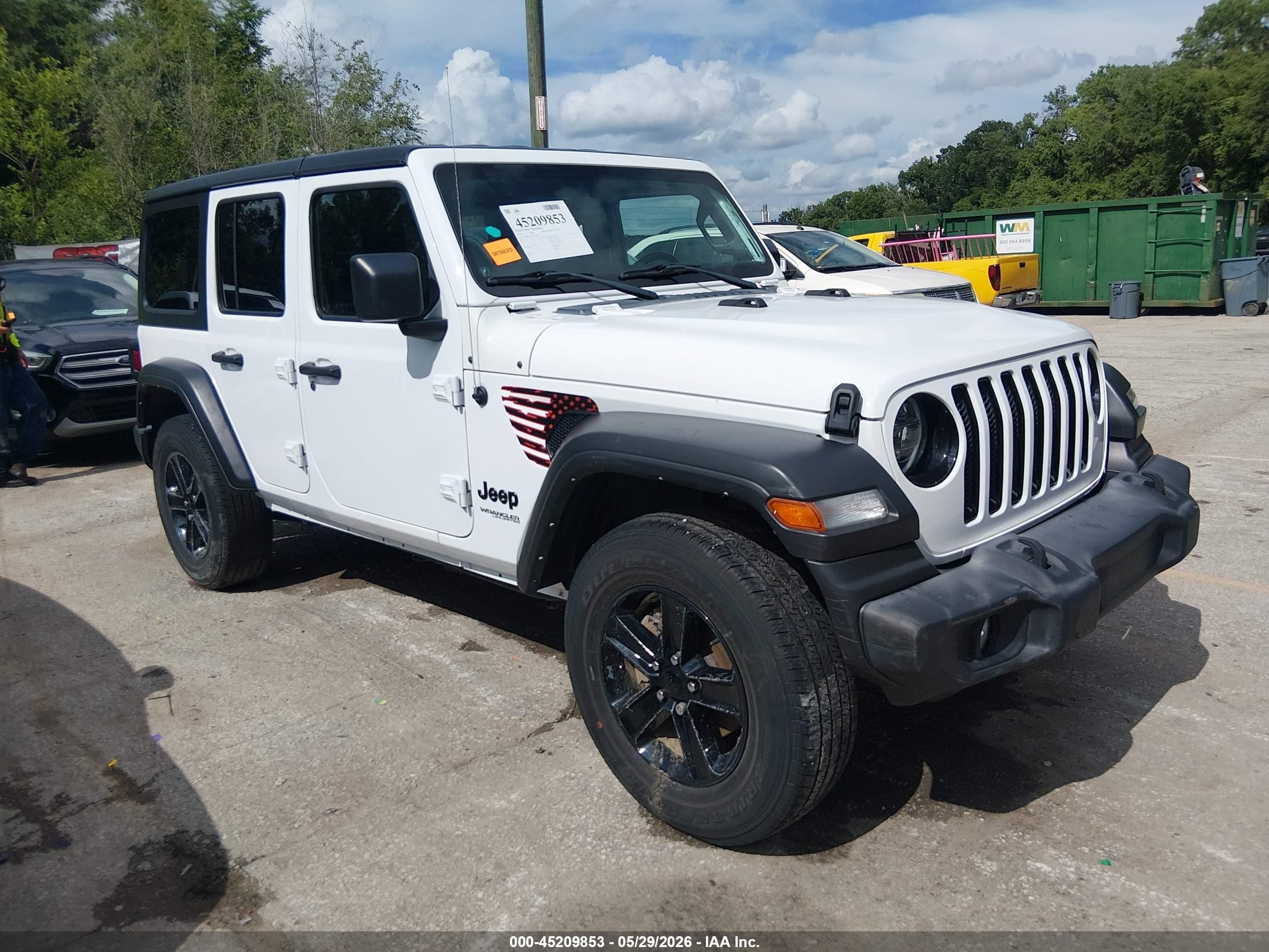 2022 Jeep Wrangler Unlimited Sport, VIN 1C4HJXDN4NW110083 — Fresh water flood