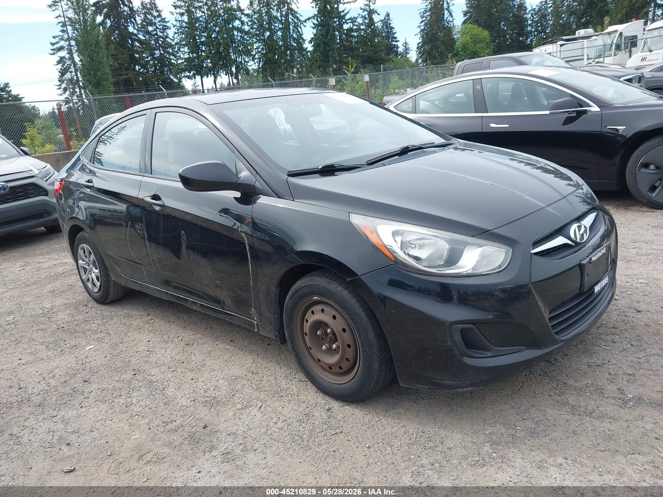 2012 Hyundai Accent GLS, VIN KMHCT4AEXCU073441 — Rear end