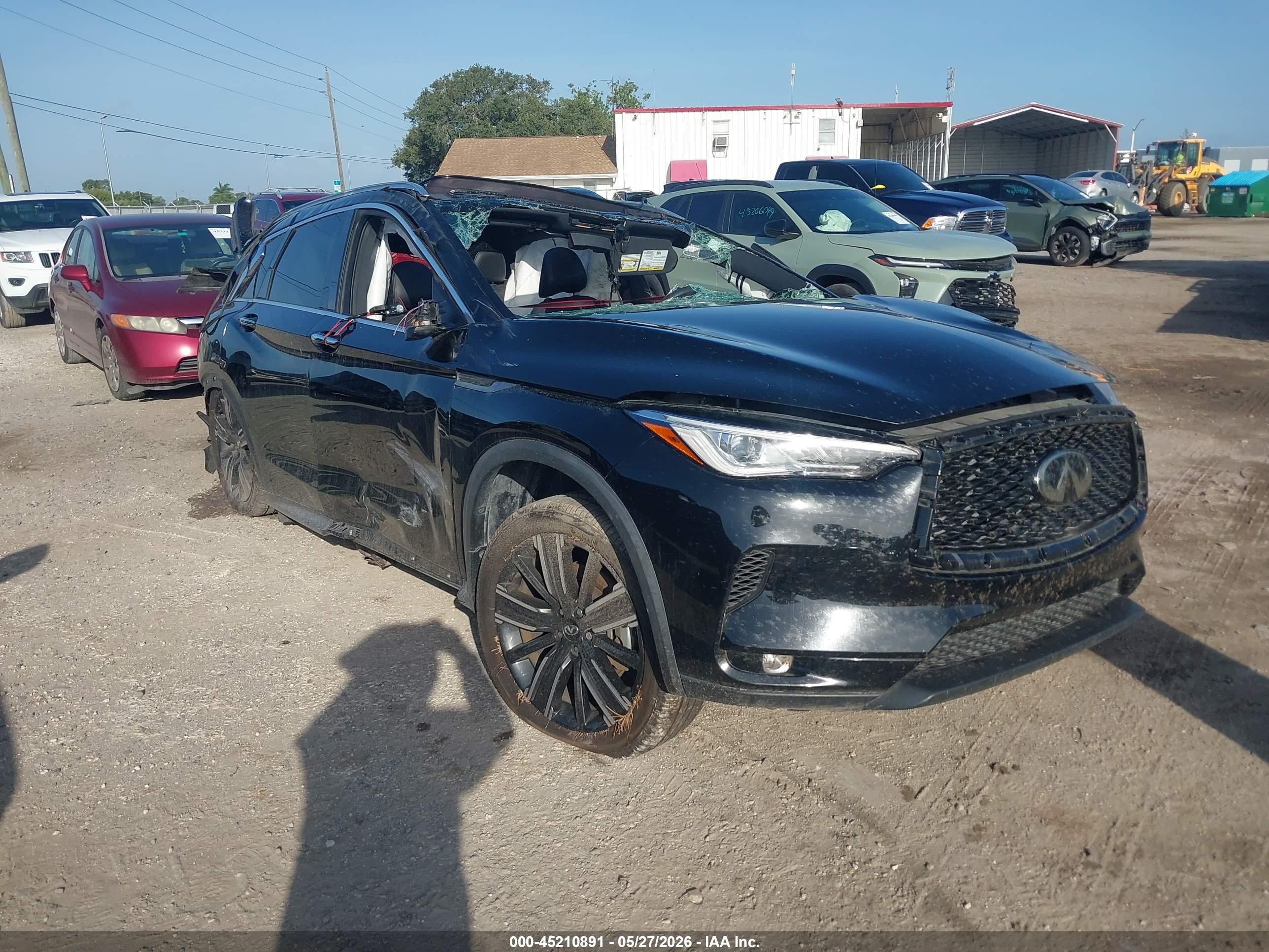 2021 Infiniti QX50 Luxe, VIN 3PCAJ5BA4MF112361 — Опрокидывание