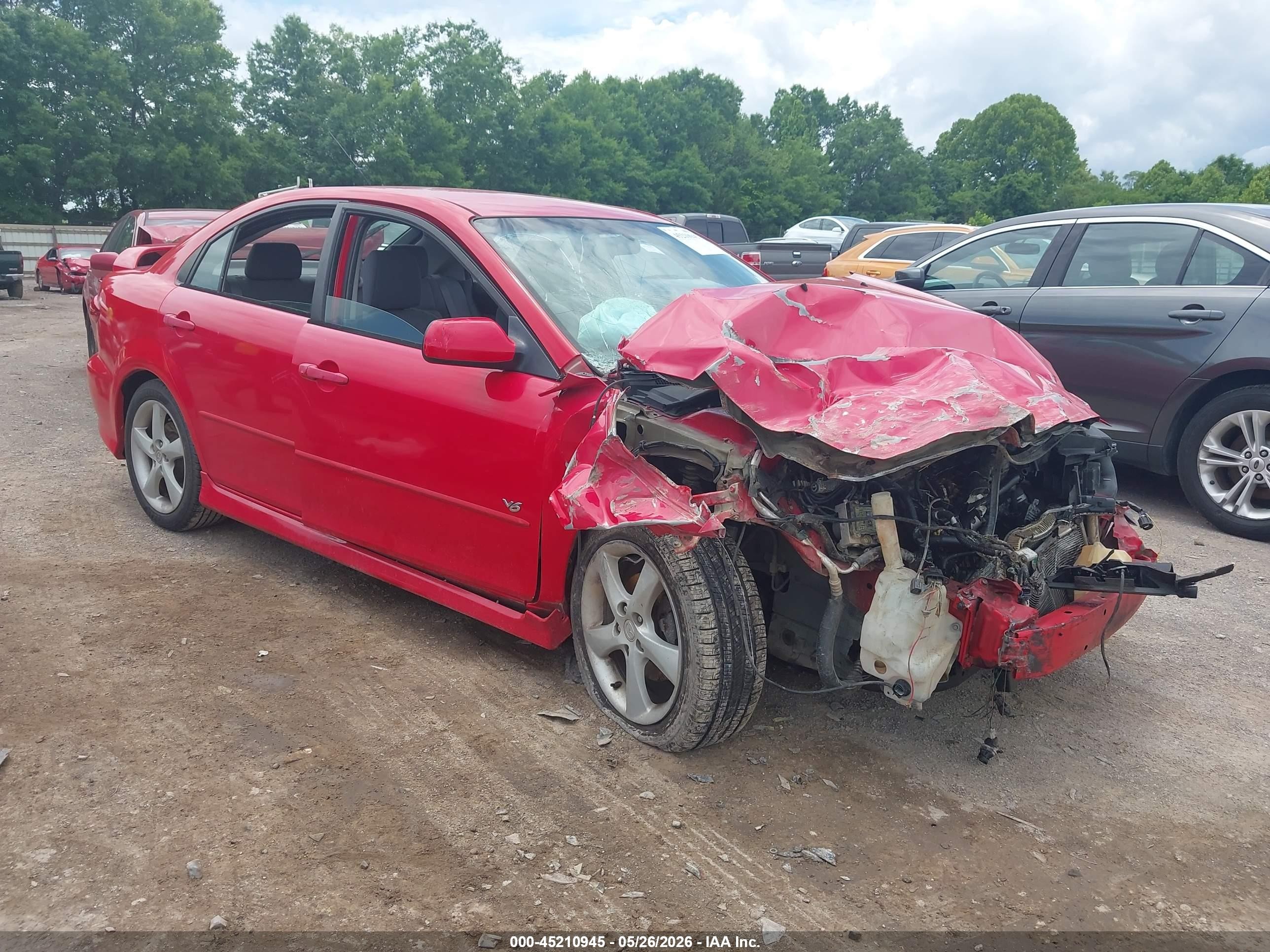 2004 Mazda 6, VIN 1YVFP84D545N65588 — Front end