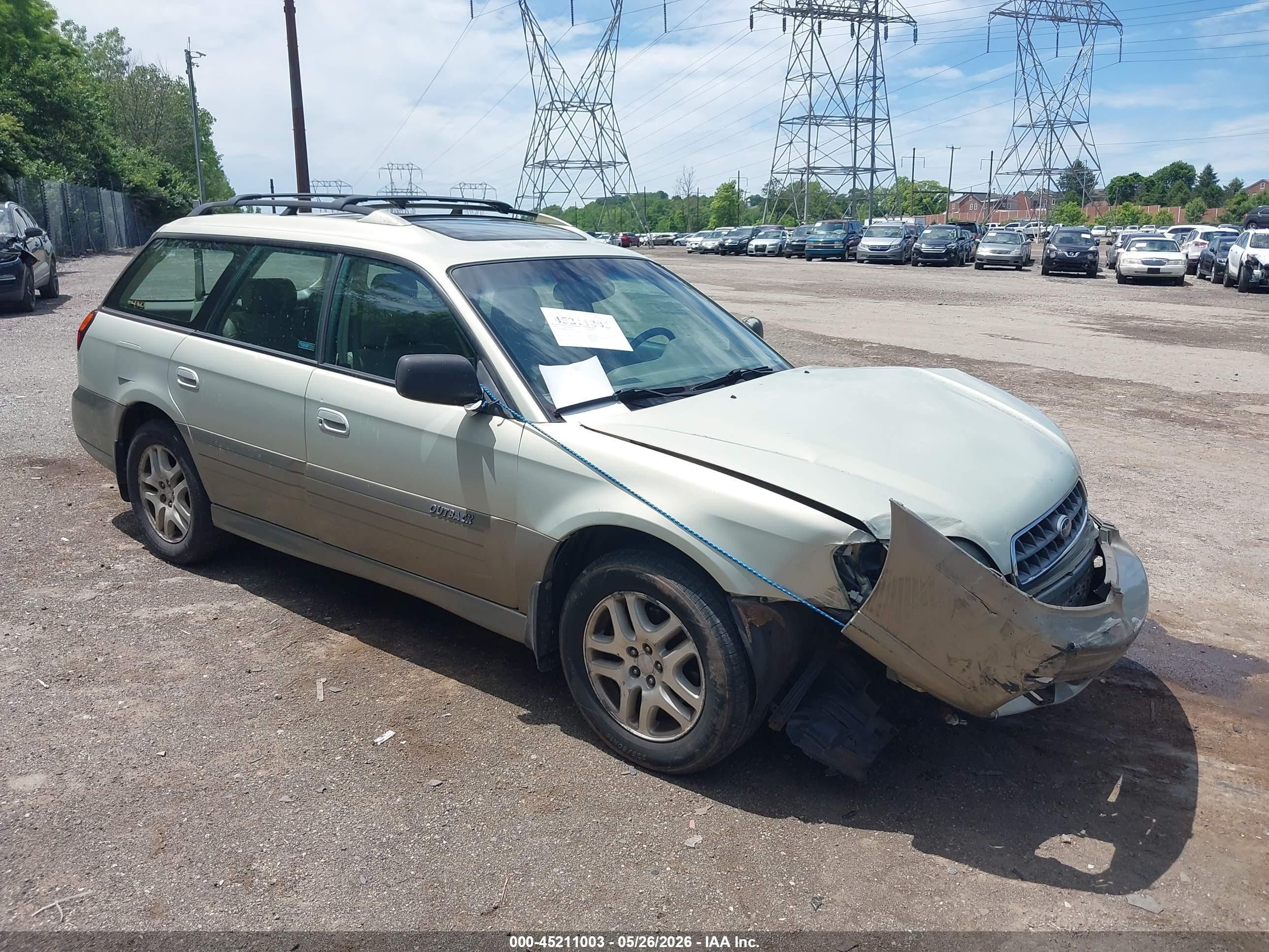 2004 Subaru Legacy Outback Limited, VIN 4S3BH686547632566 — Перед