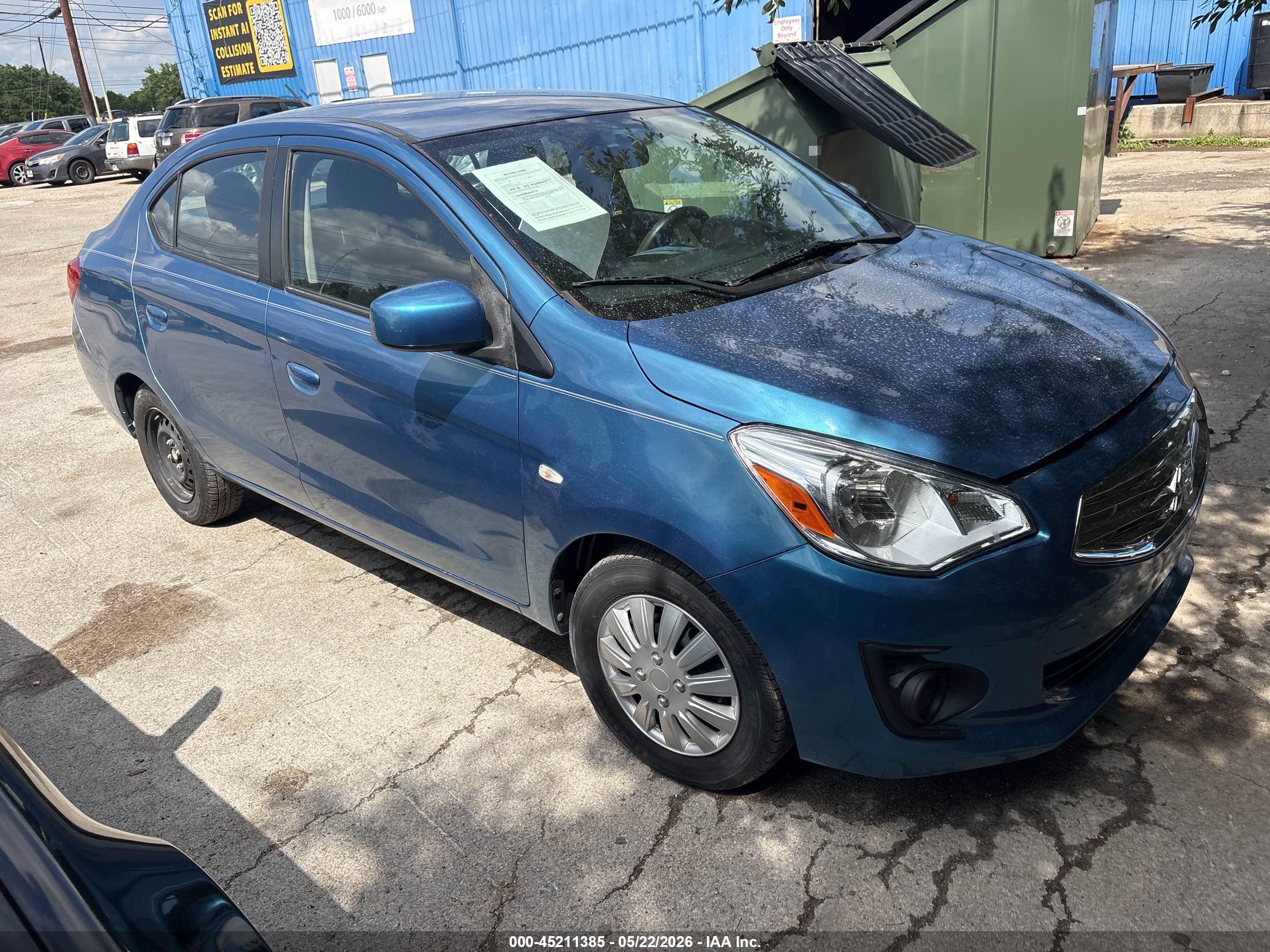 2019 Mitsubishi Mirage ES, VIN ML32F3FJ2KHF03466 — Normal wear