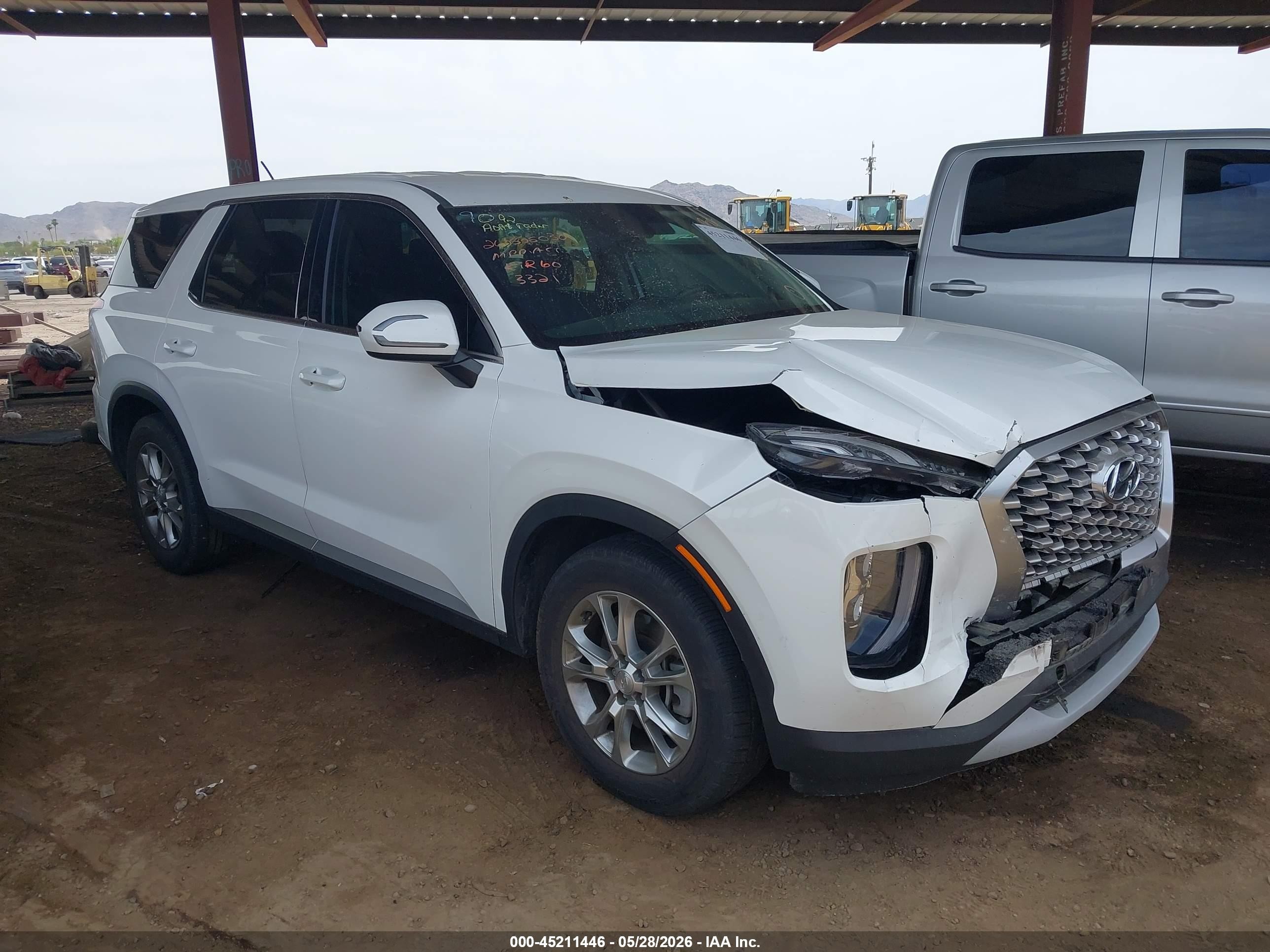 2022 Hyundai Palisade SE, VIN KM8R14HE0NU483321 — Rear end
