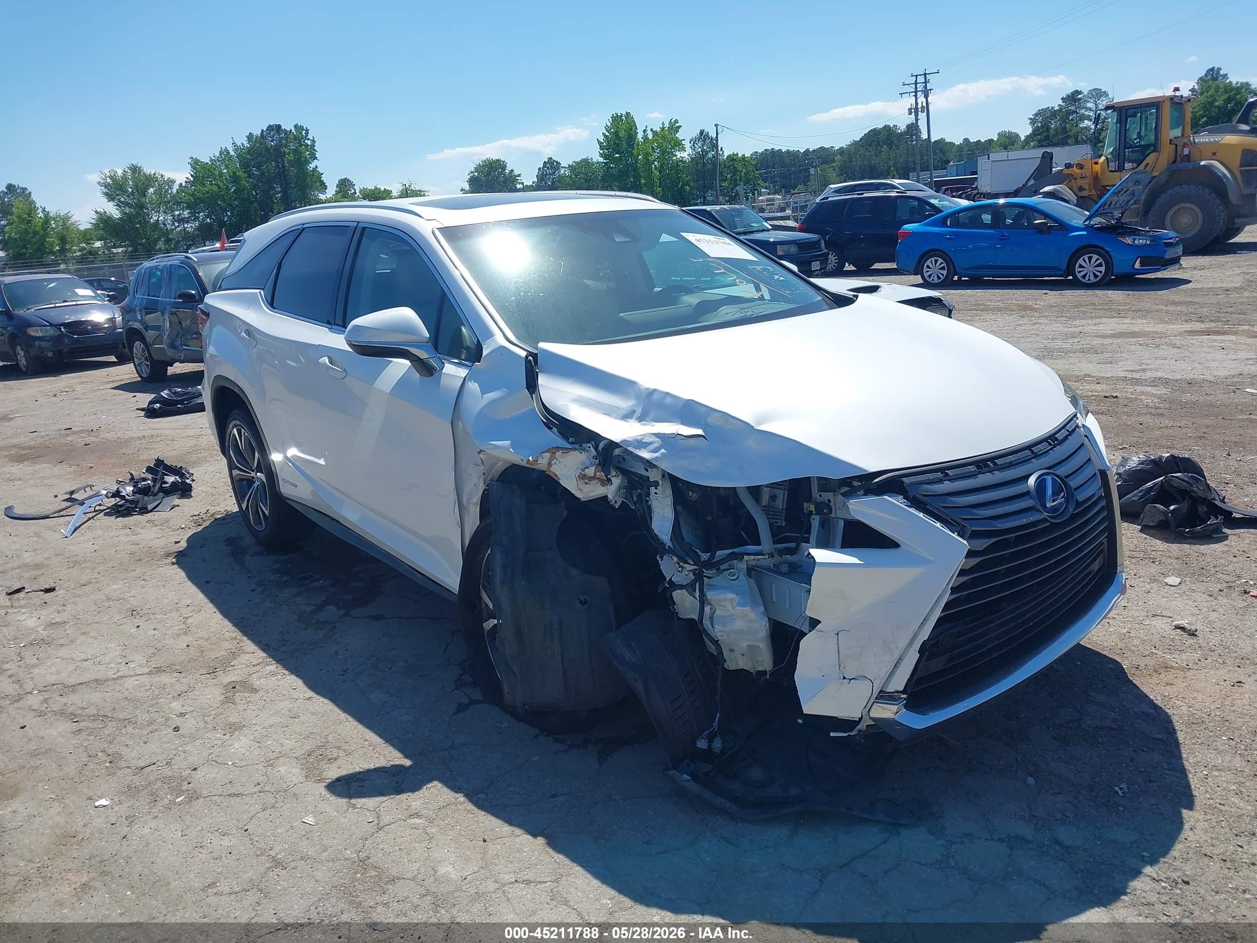 2018 Lexus RX 450hL Premium, VIN JTJDGKCAXJ2000653 — Перед