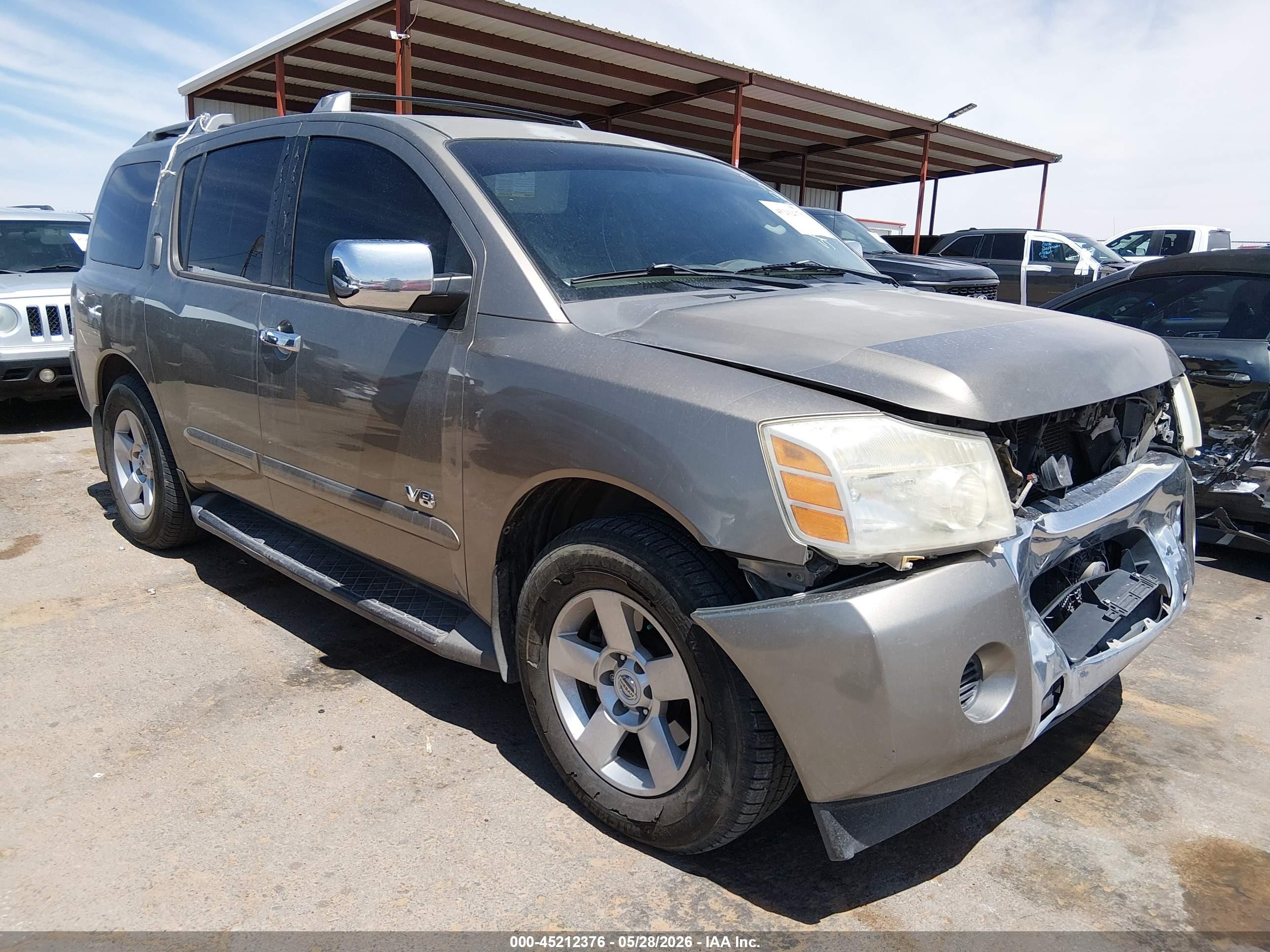 2007 Nissan Armada LE, VIN 5N1BA08A77N713327 — Front end