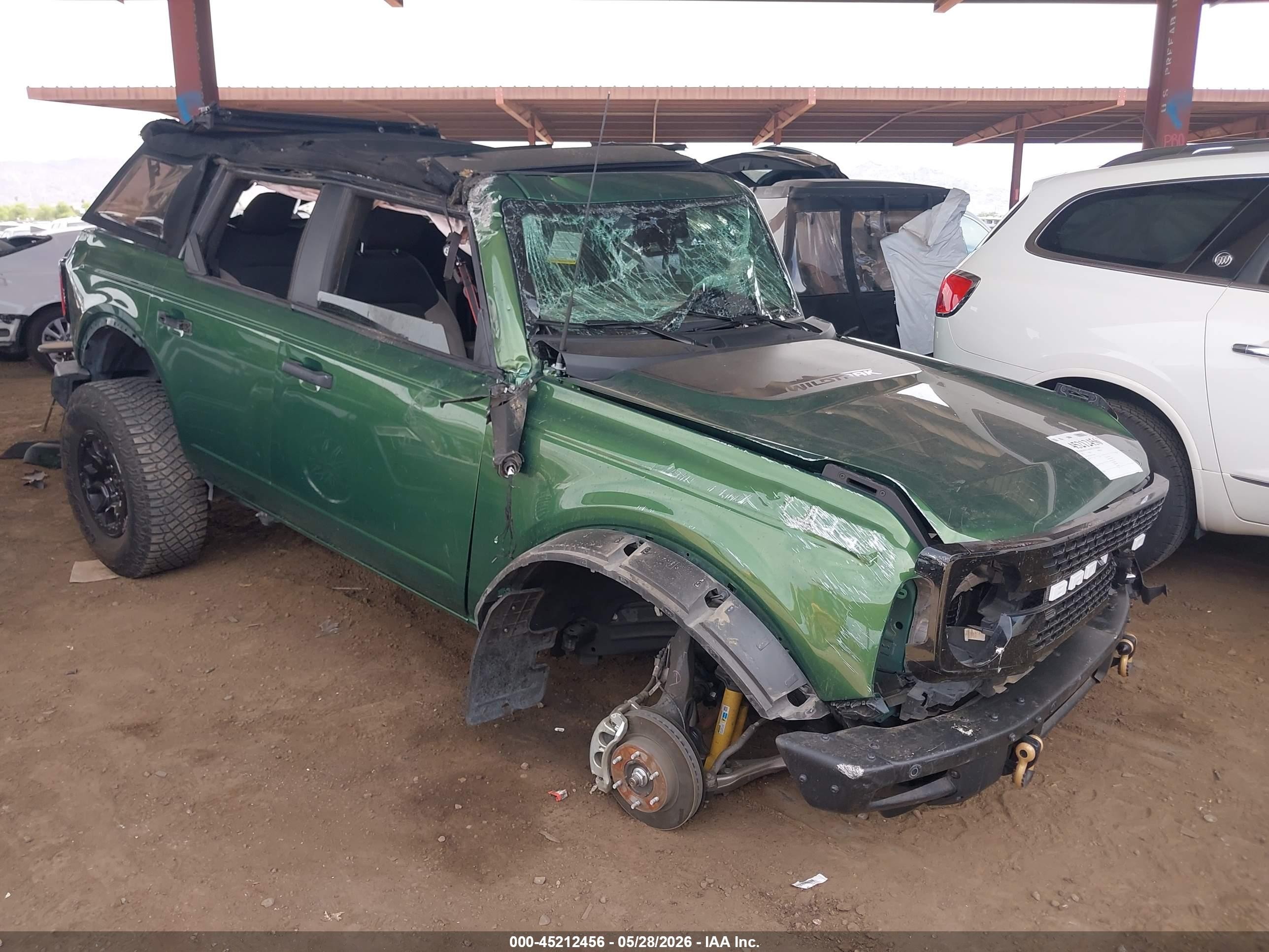 2022 Ford Bronco Outer Banks, VIN 1FMEE5DP7NLB16695 — Rollover