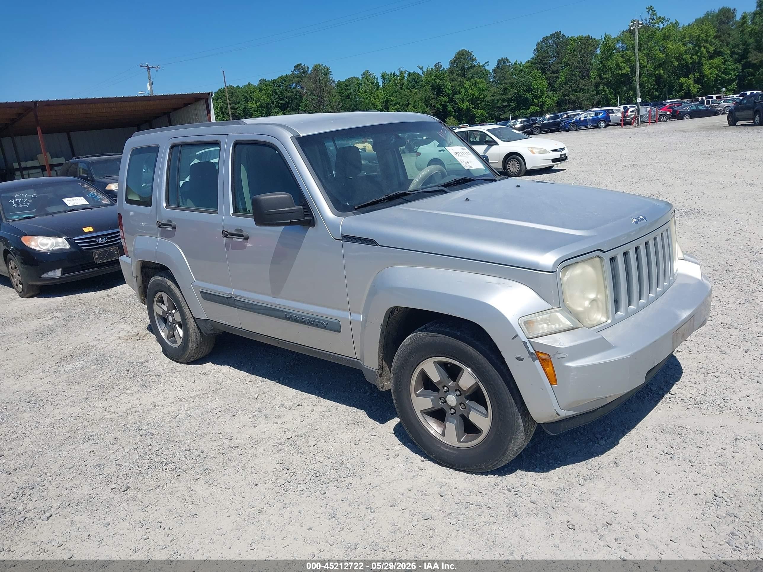 2008 Jeep Liberty Sport, VIN 1J8GP28K98W106847 — Repossession