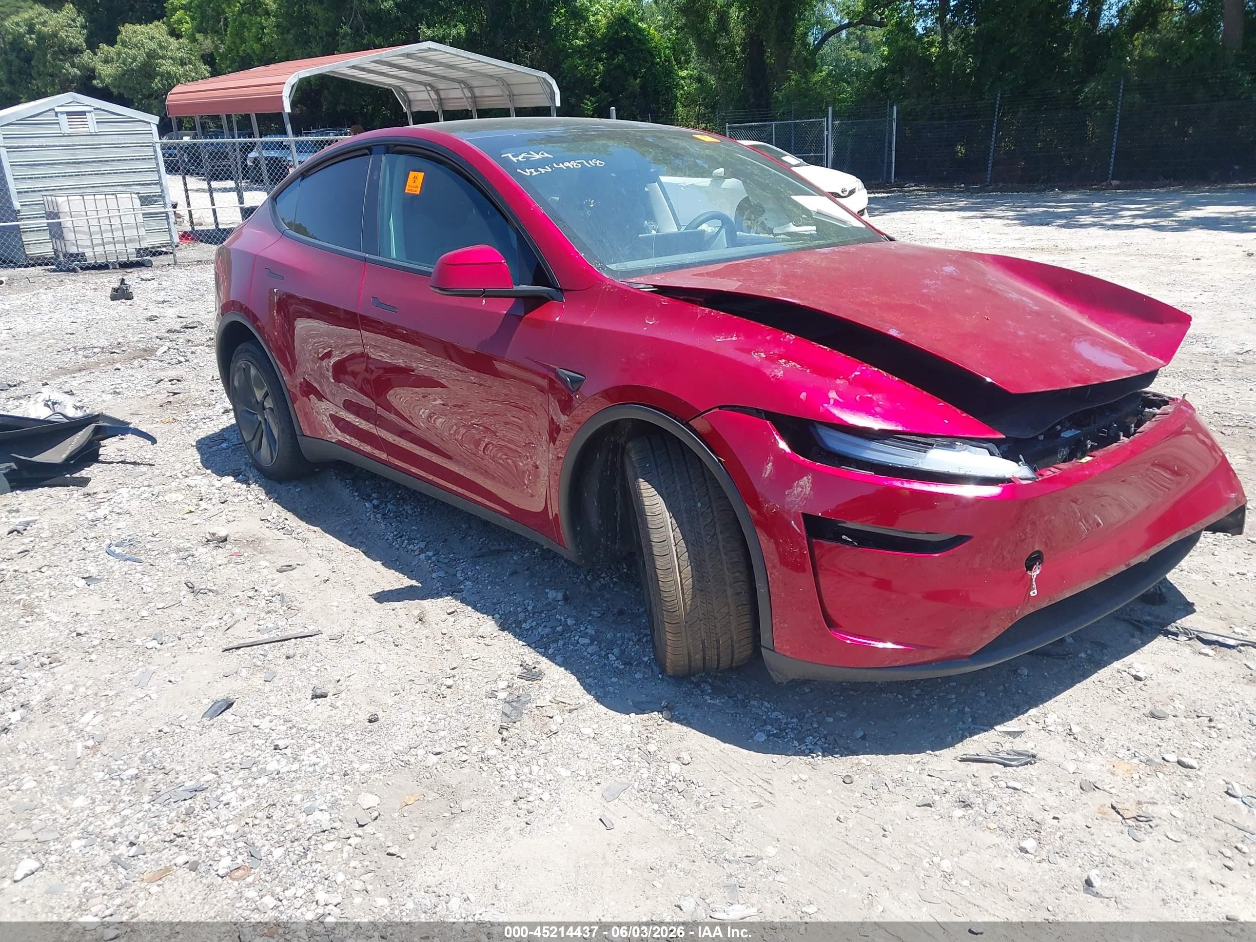 2026 Tesla Model Y Long Range, VIN 7SAYGDED3TA498718 — Repossession