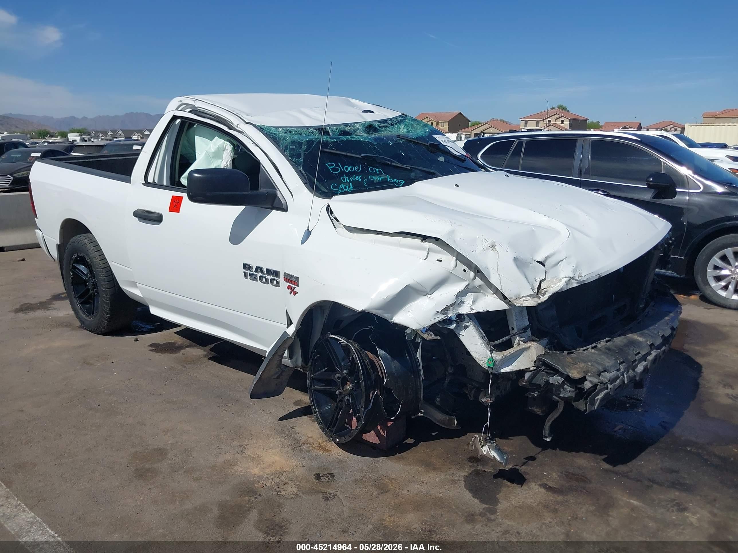 2013 Ram 1500 Express, VIN 3C6JR7AT4DG531741 — Rollover