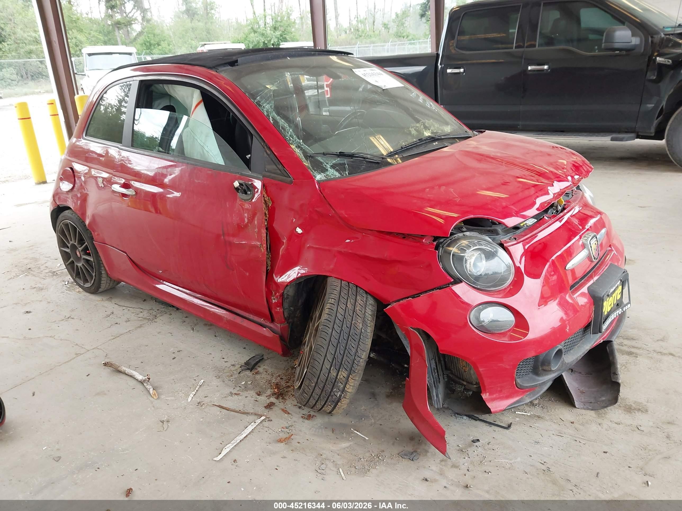 2017 FIAT 500 Abarth, VIN 3C3CFFJH8HT526320 — Rollover