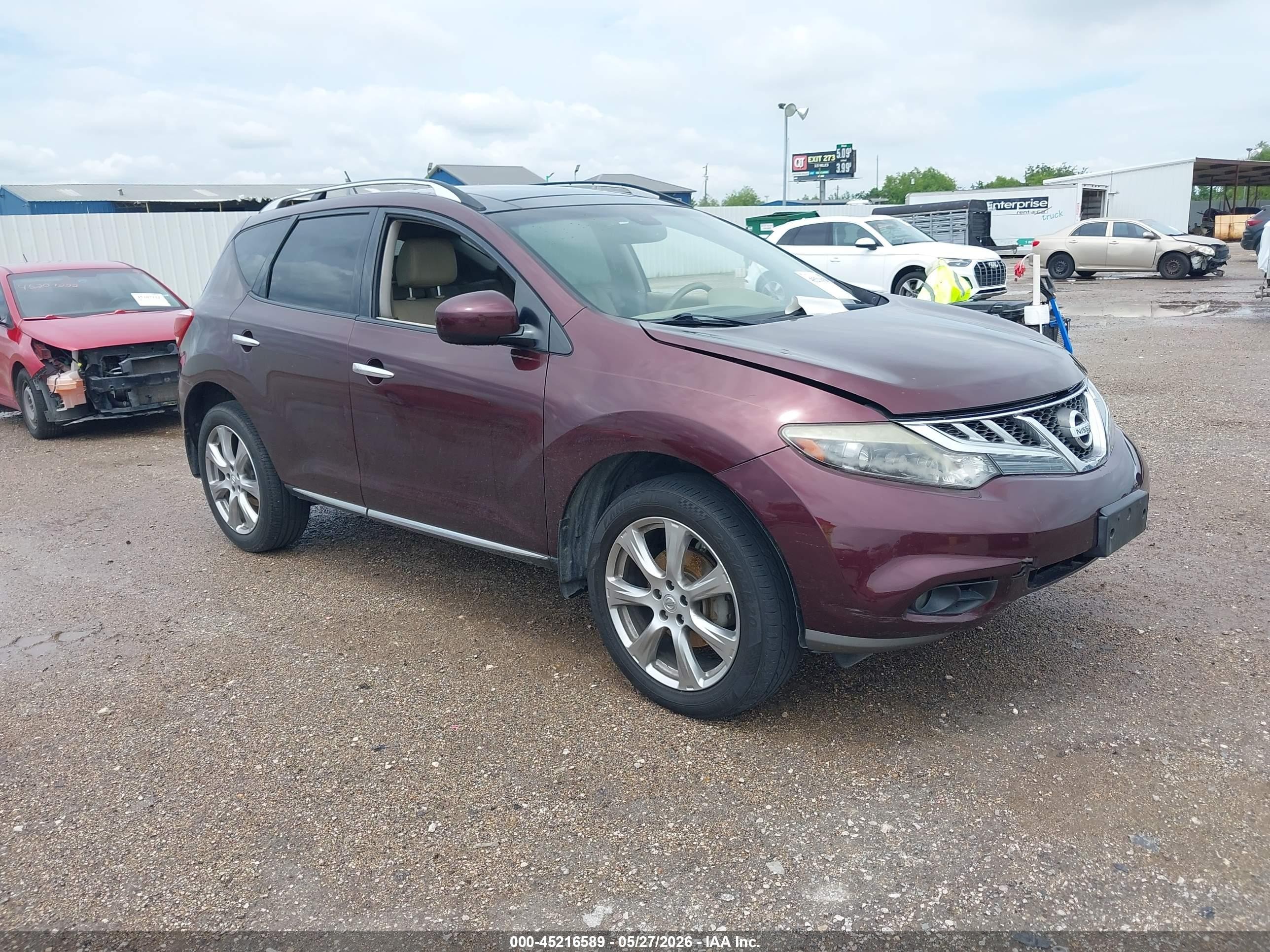 2013 Nissan Murano SV, VIN JN8AZ1MU8DW201259 — Side