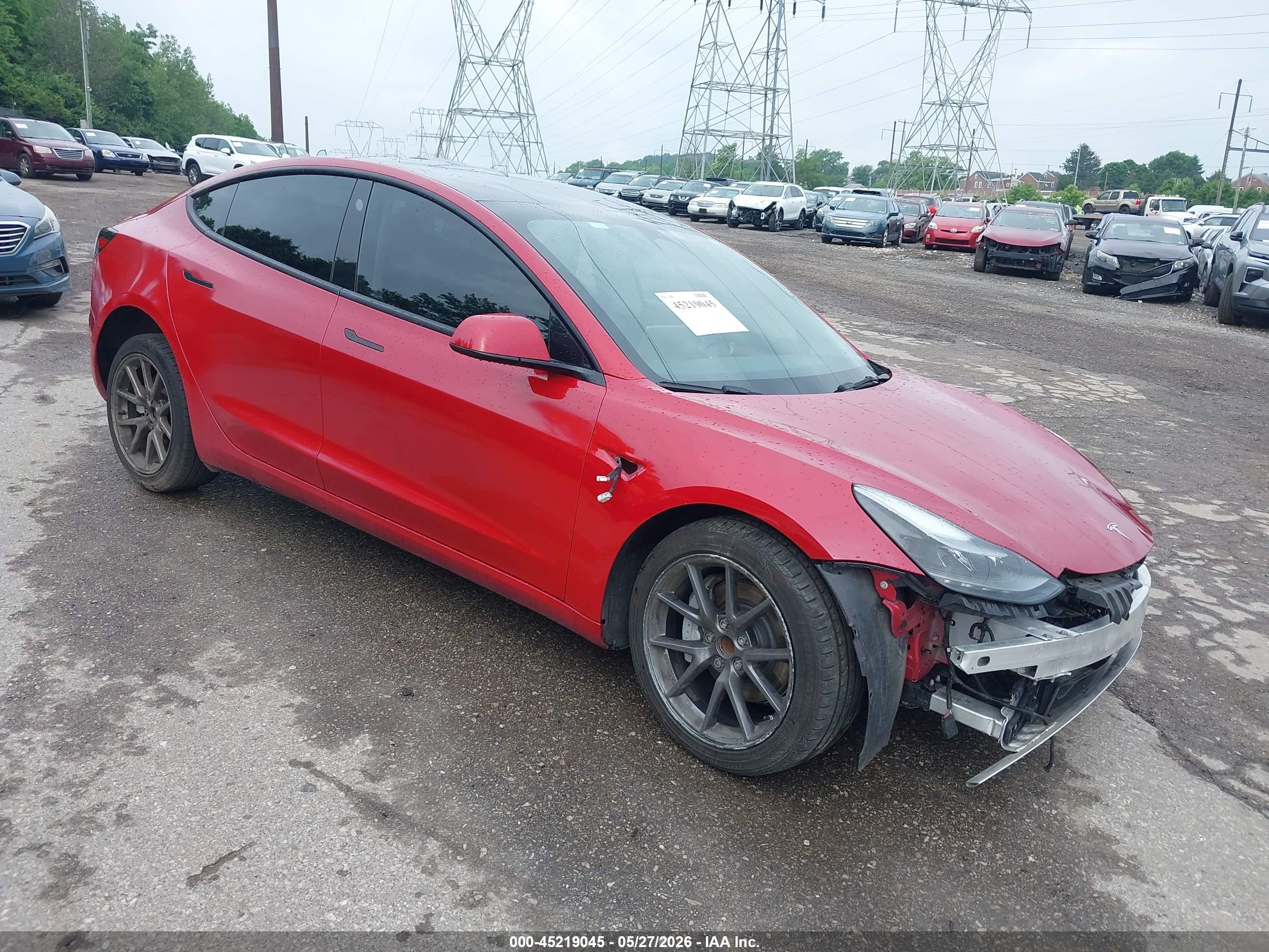2022 Tesla Model 3, VIN 5YJ3E1EA3NF287090 — Not stated