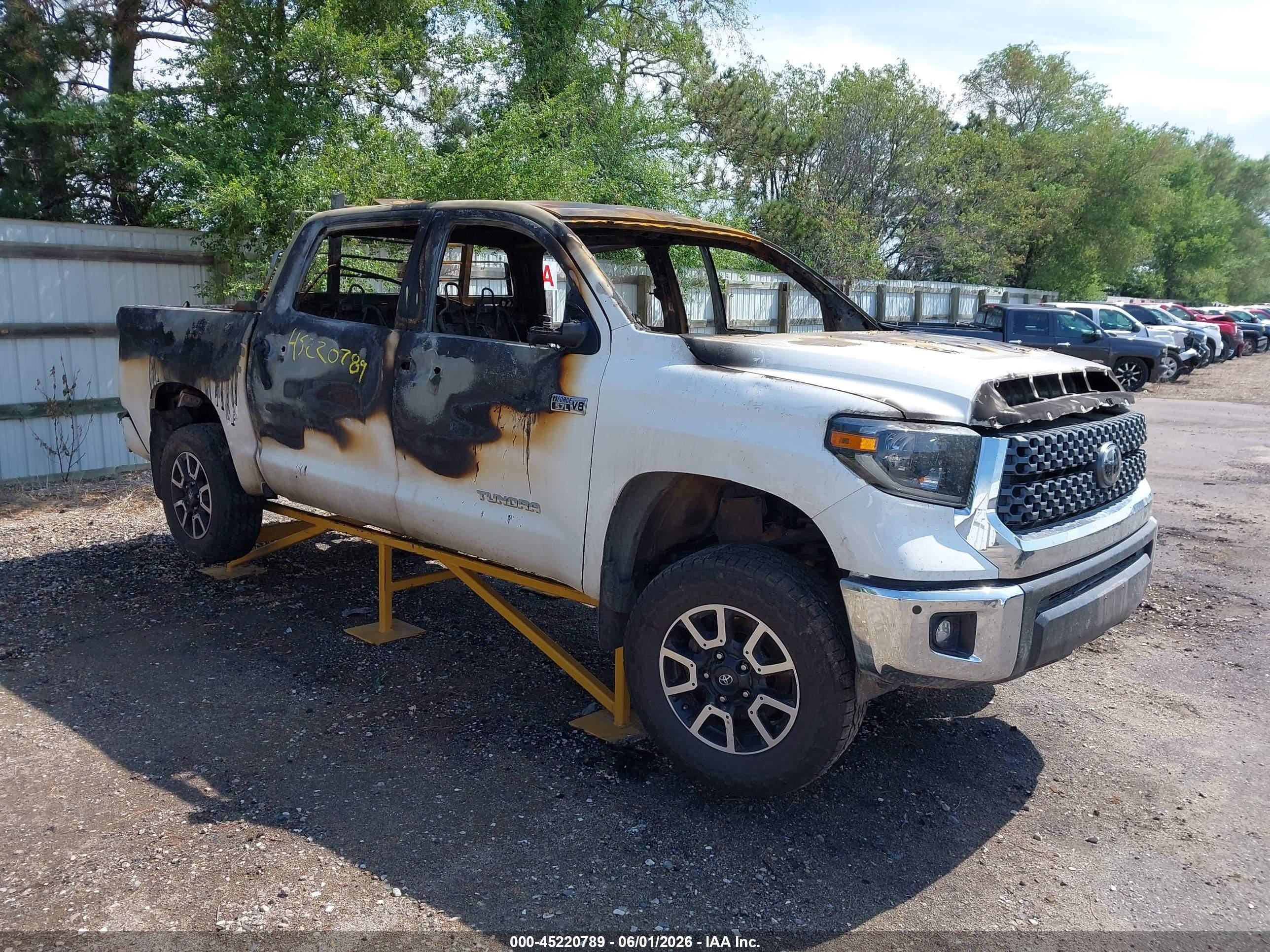 2020 Toyota Tundra SR5, VIN 5TFDY5F10LX875047 — Interior fire