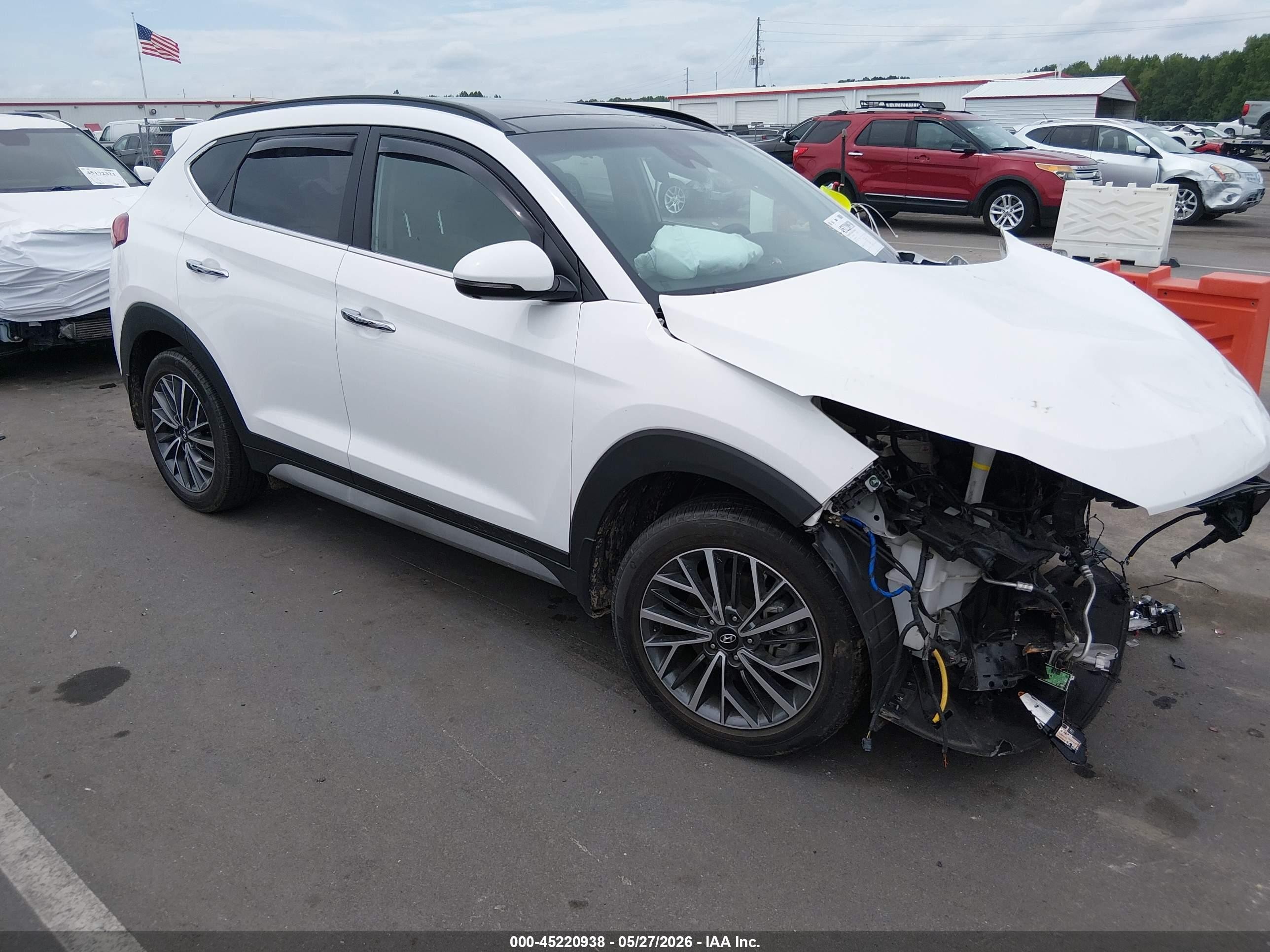 2021 Hyundai Tucson Limited, VIN KM8J33AL9MU302757 — Front end