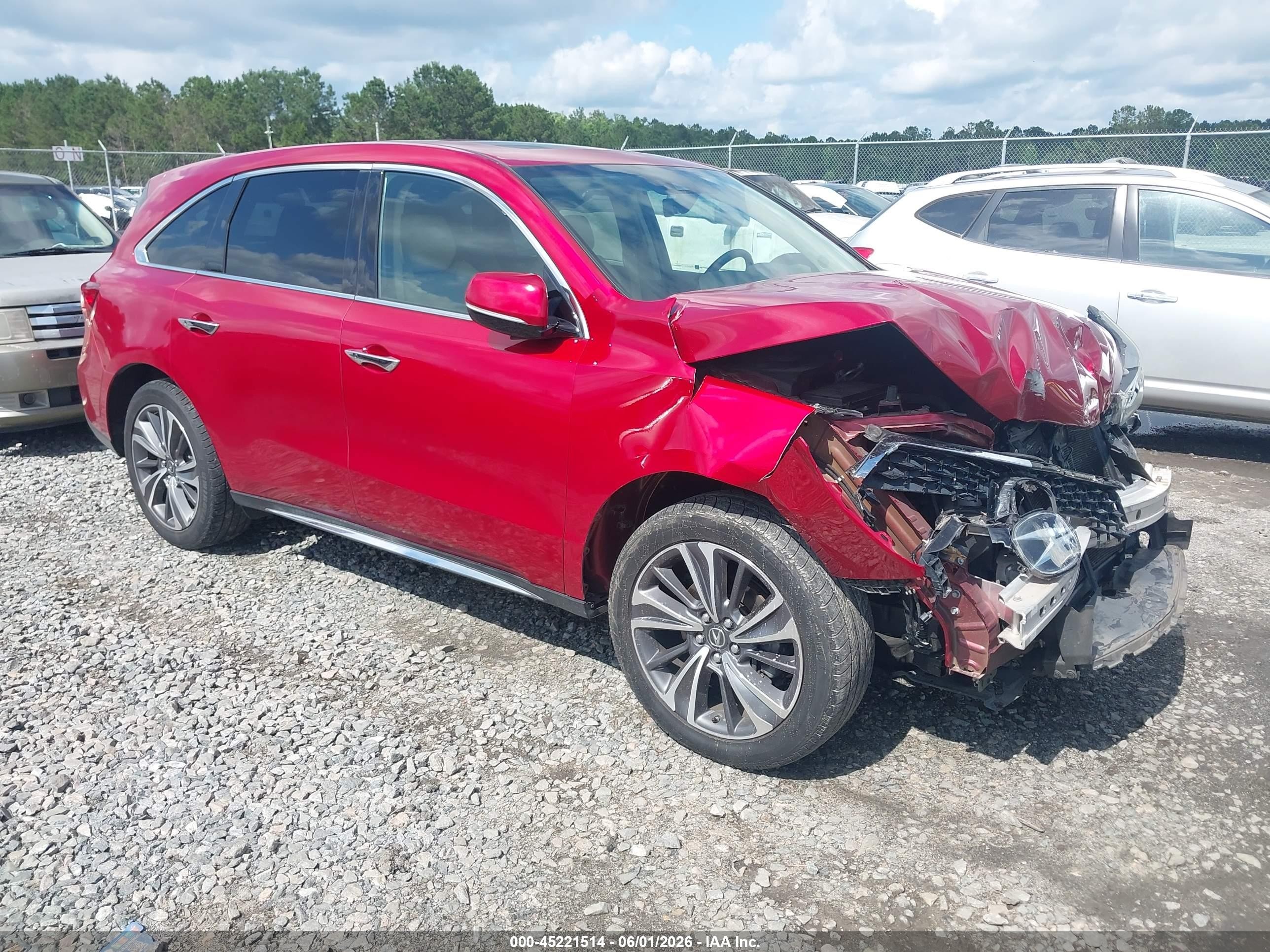 2019 Acura MDX Technology, VIN 5J8YD3H55KL006002 — Front end