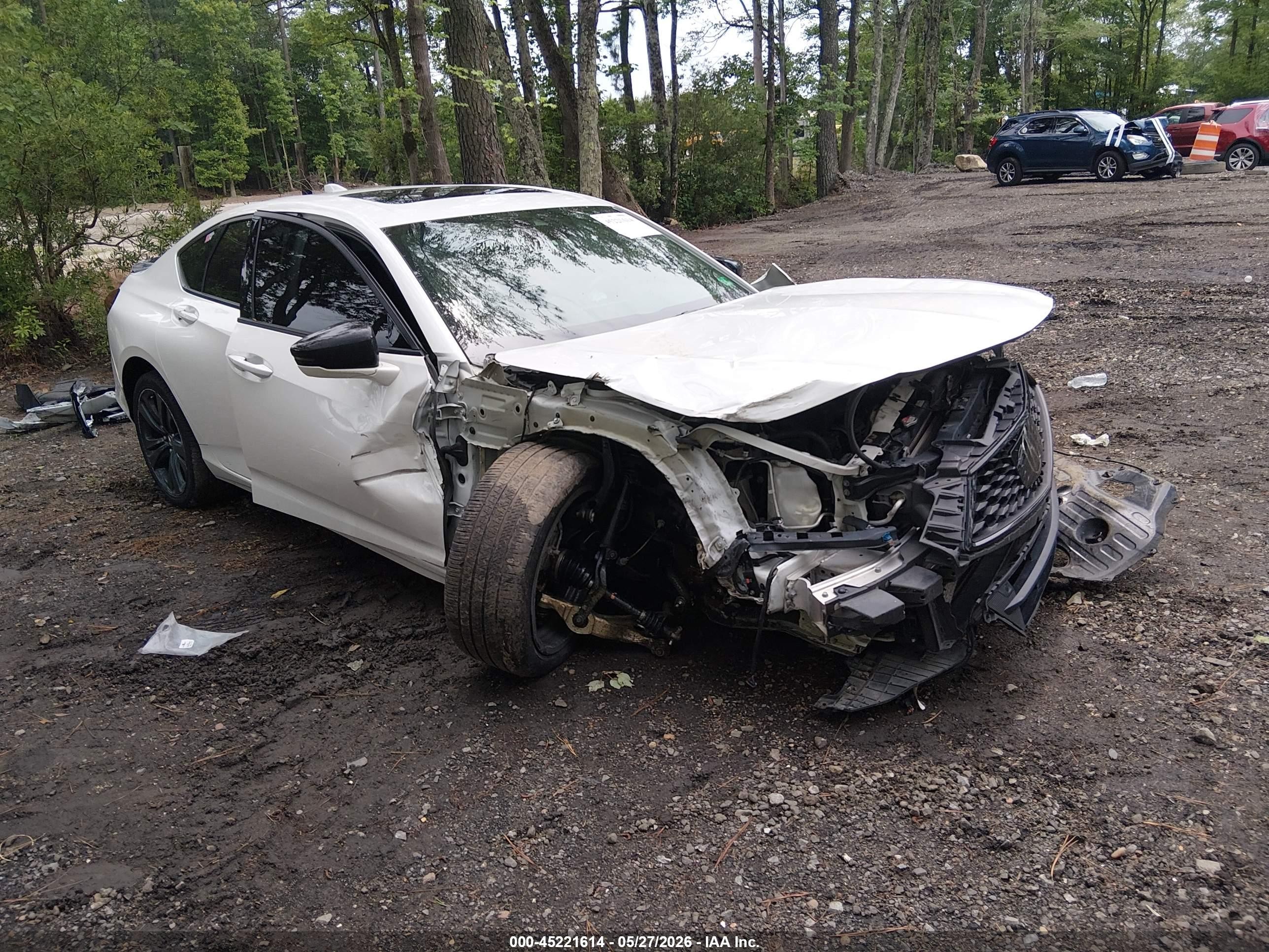 2021 Acura TLX w/A-Spec Package, VIN 19UUB6F53MA000108 — Front end