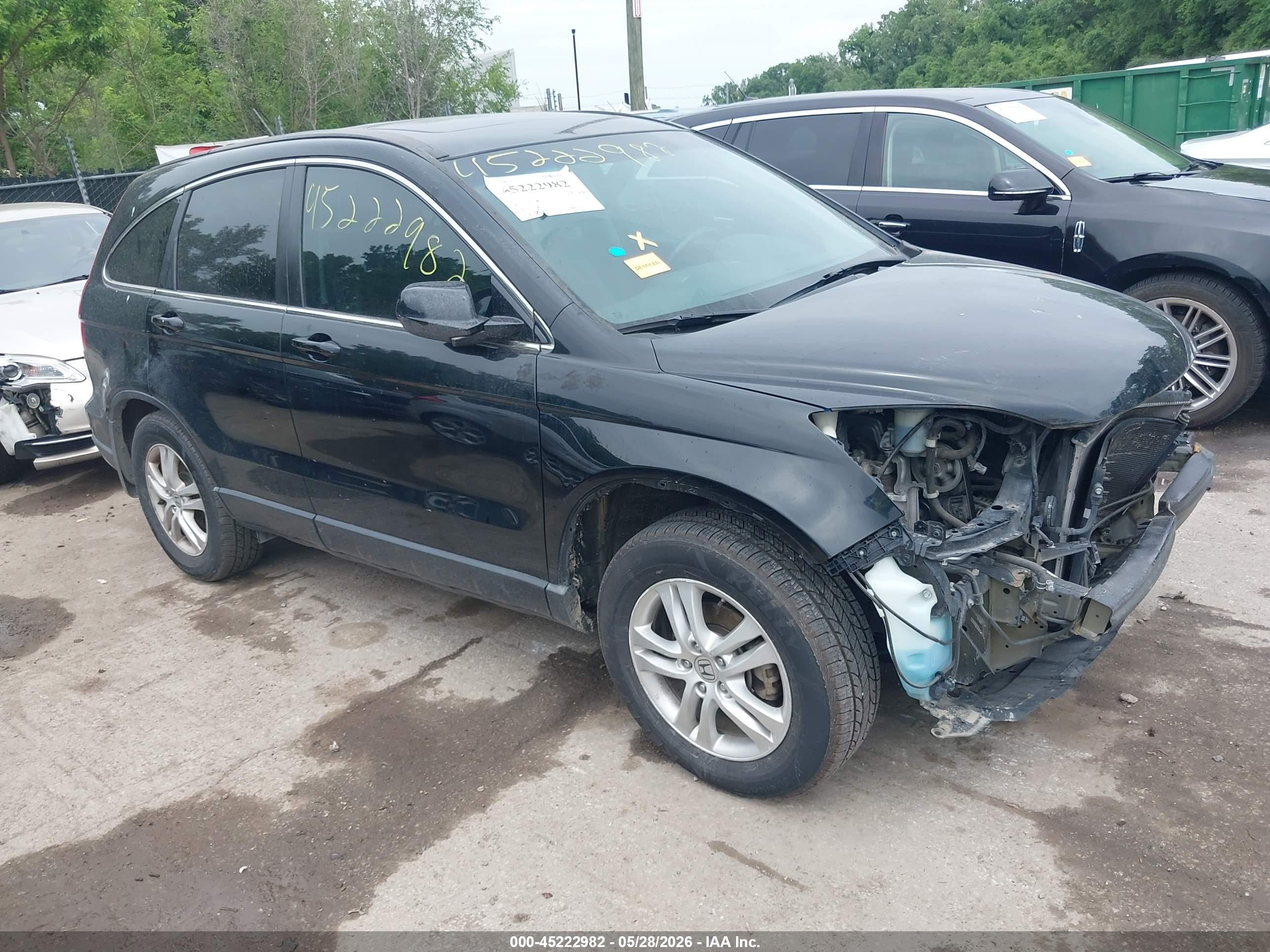 2011 Honda CR-V EX-L, VIN 5J6RE4H79BL075857 — Front end