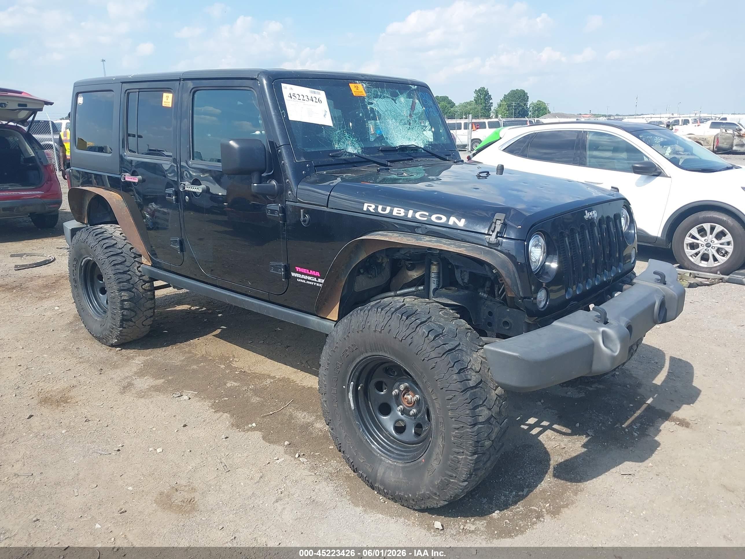 2017 Jeep Wrangler Unlimited Rubicon, VIN 1C4BJWFGXHL731851 — Hail