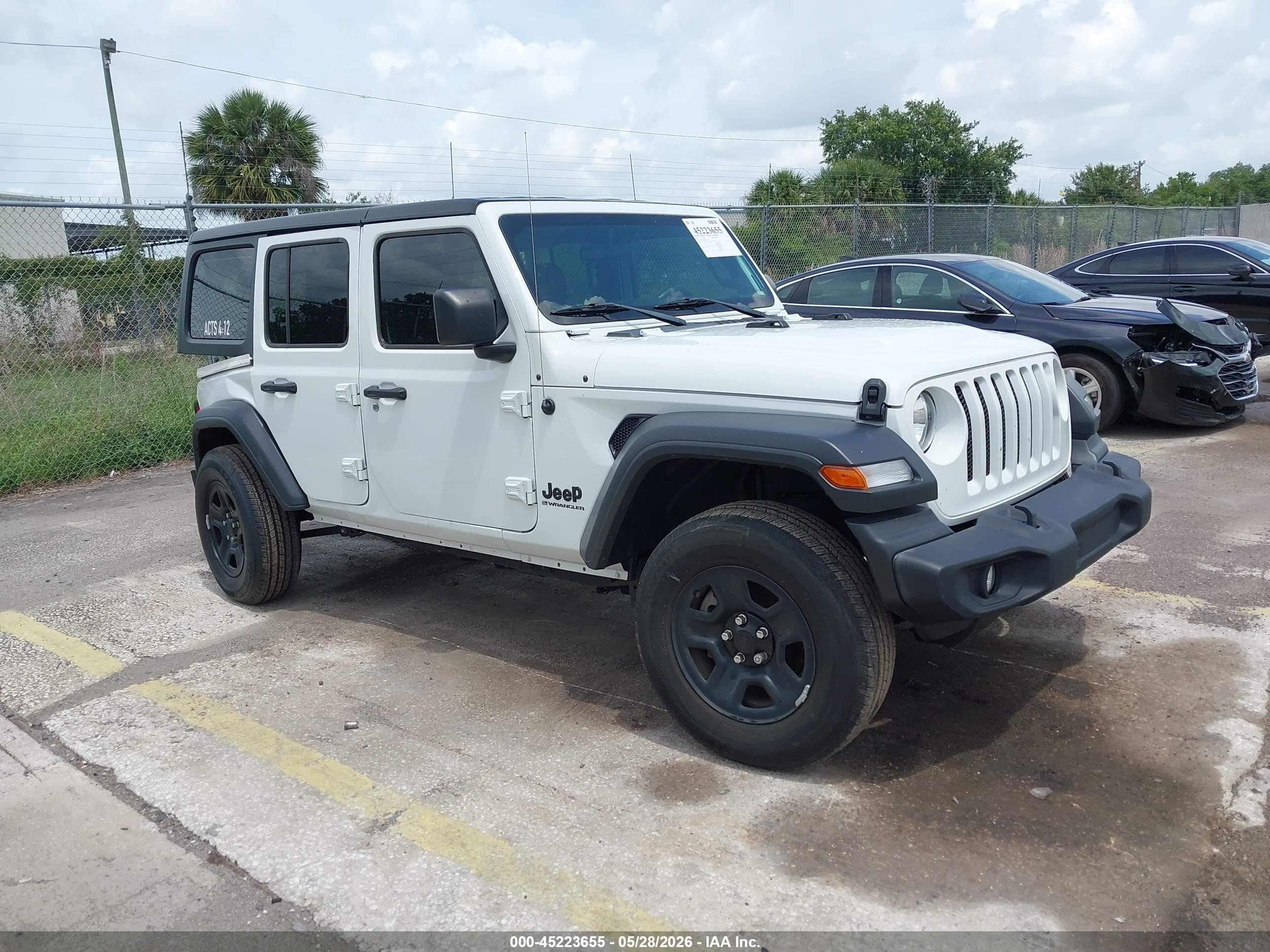 2023 Jeep Wrangler Sport S, VIN 1C4HJXDN6PW531337 — Rear end