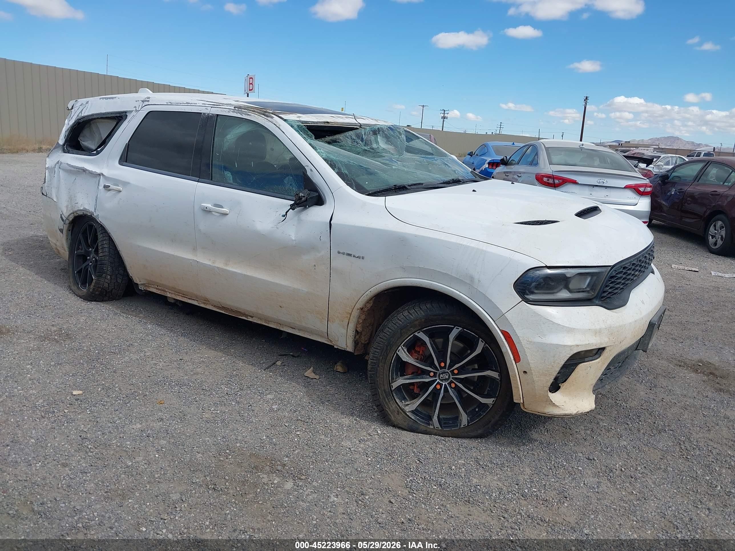 2021 Dodge Durango R/T, VIN 1C4SDJCT2MC804538 — Rollover
