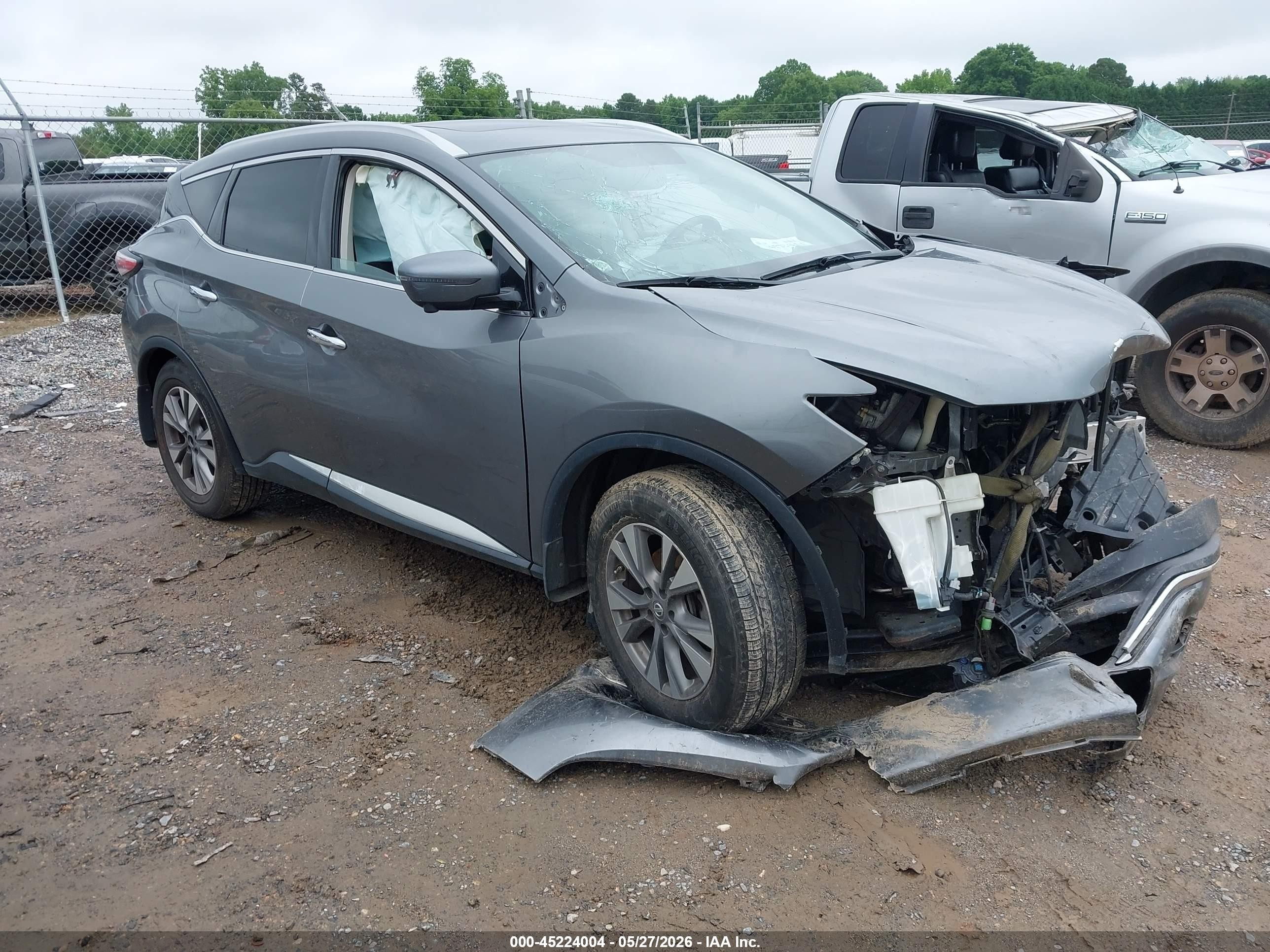 2018 Nissan Murano SV, VIN 5N1AZ2MH3JN114211 — Front end