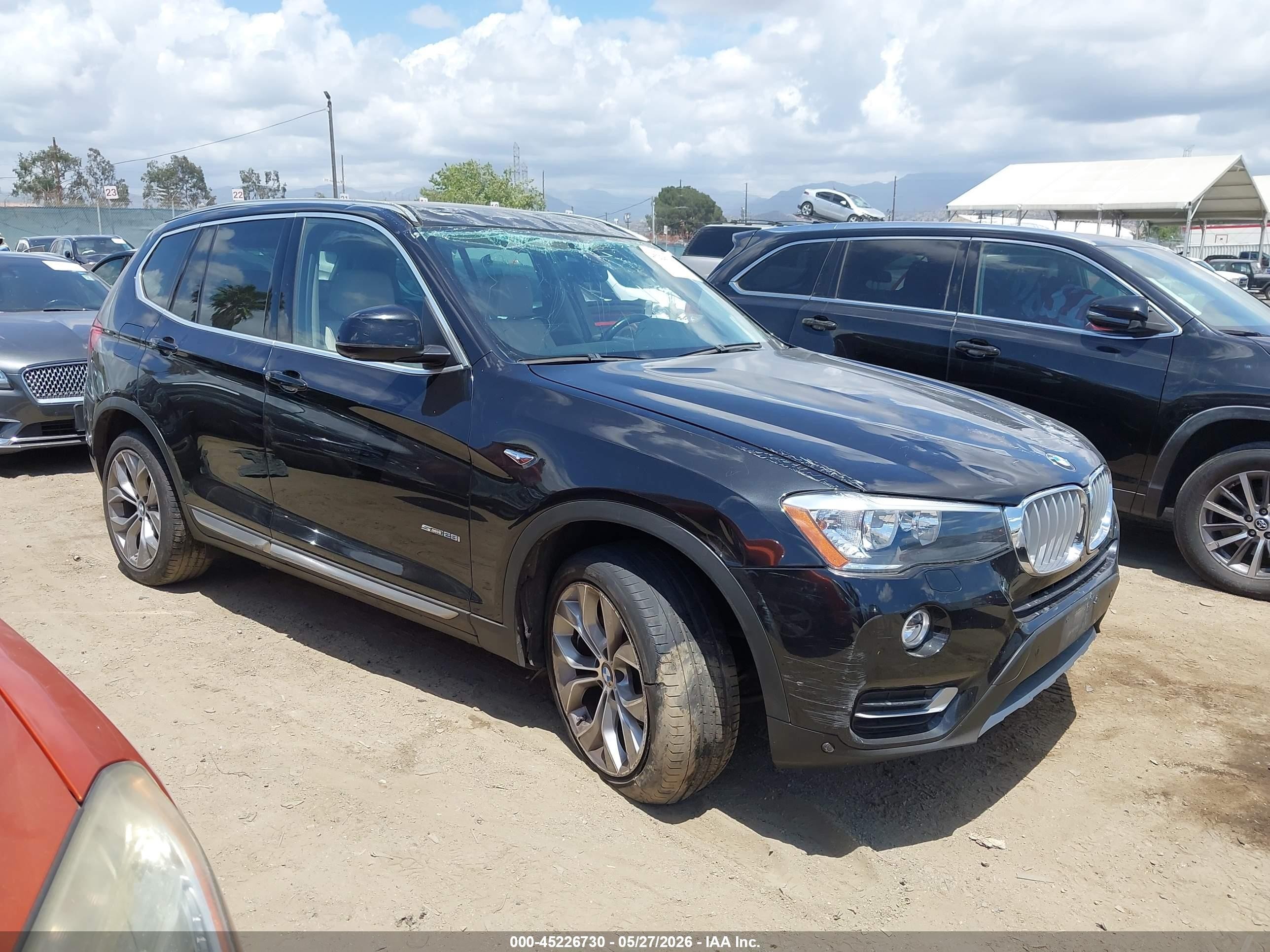 2017 BMW X3 sDrive28i, VIN 5UXWZ7C30H0V87602 — Rollover