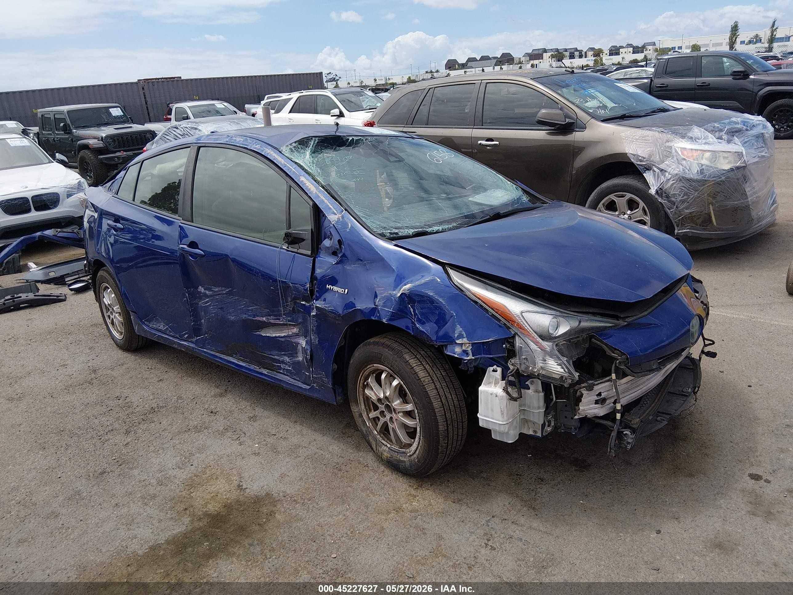 2018 Toyota Prius Two, VIN JTDKBRFU7J3596158 — Rollover