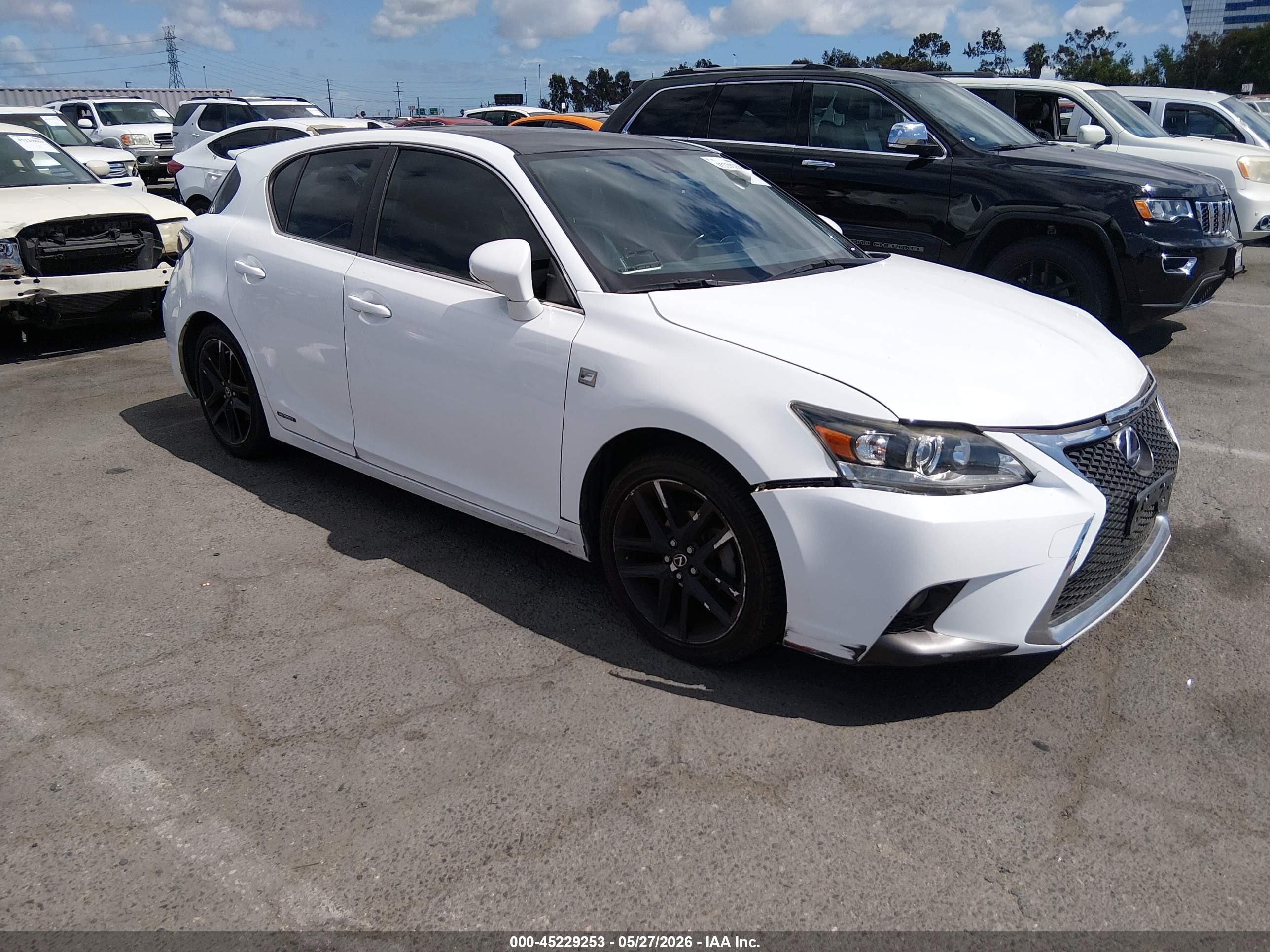 2017 Lexus CT 200h, VIN JTHKD5BHXH2283907 — Rear end