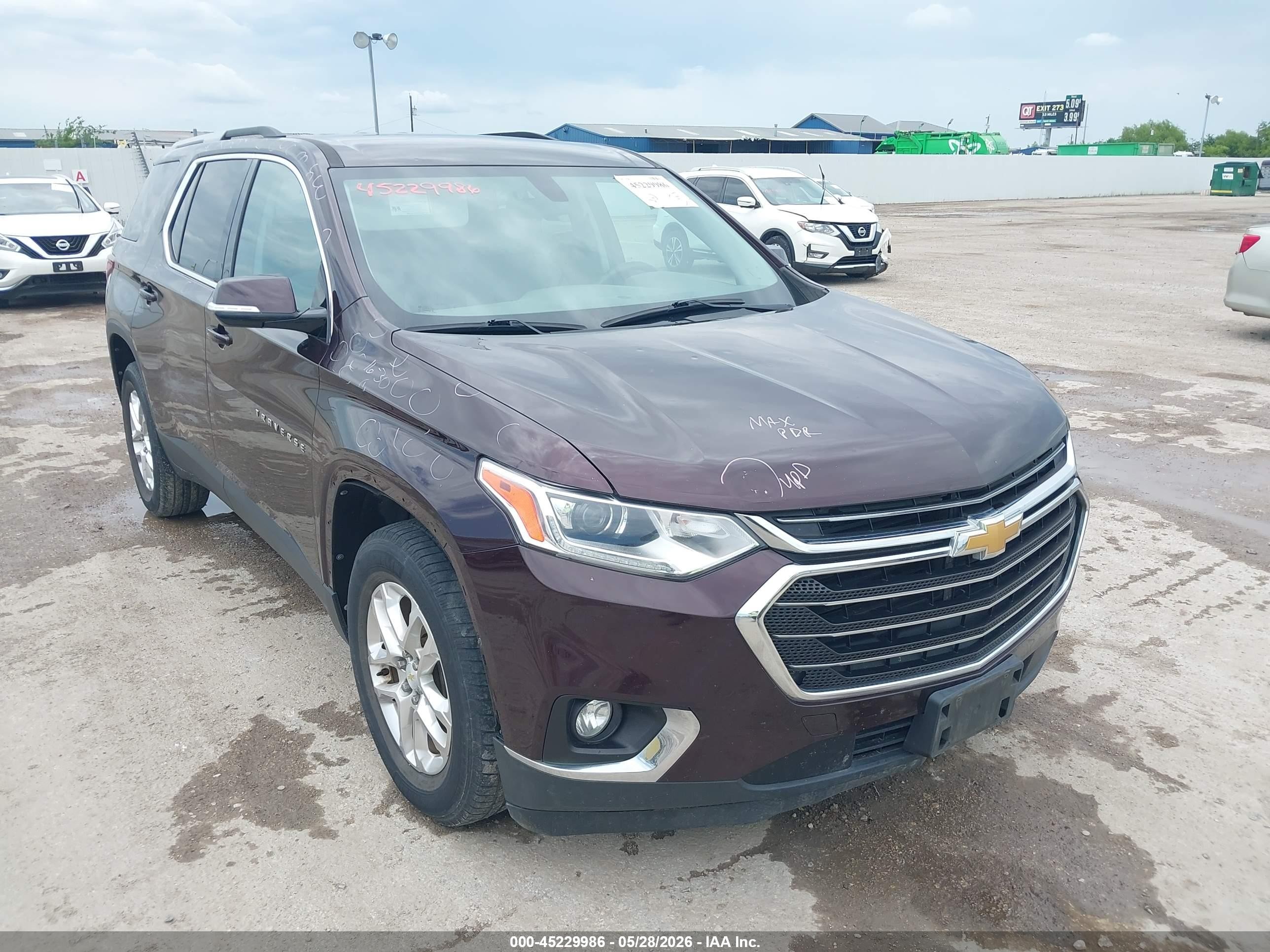 2018 Chevrolet Traverse LT Cloth, VIN 1GNERGKW7JJ104994 — Hail