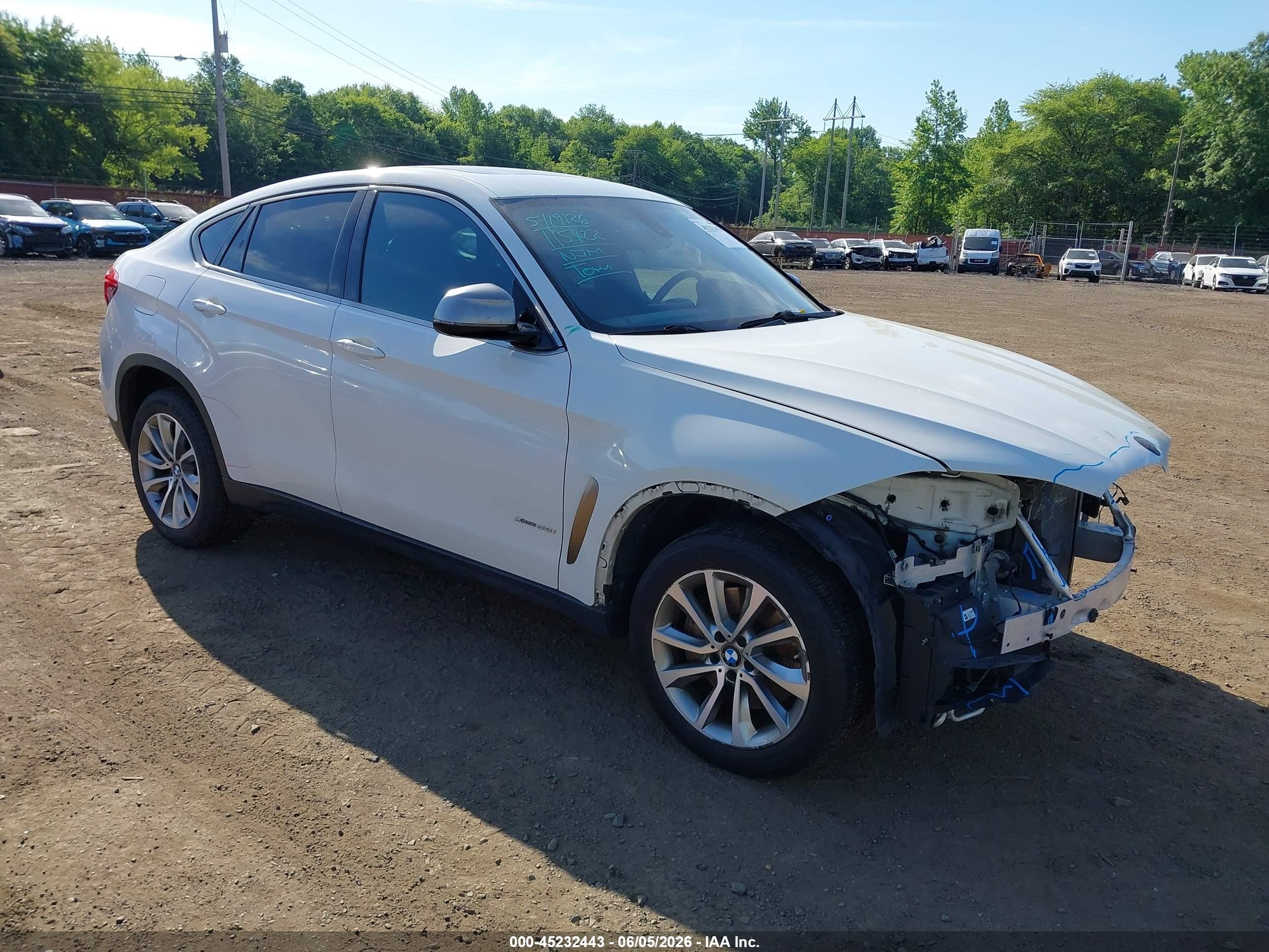 2017 BMW X6 xDrive50i, VIN 5UXKU6C35H0W38423 — Front end