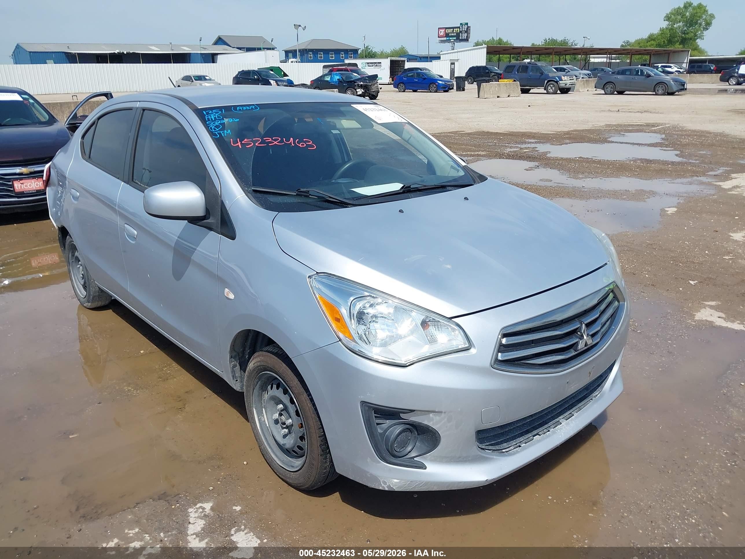 2018 Mitsubishi Mirage ES, VIN ML32F3FJ3JHF13874 — Rear end